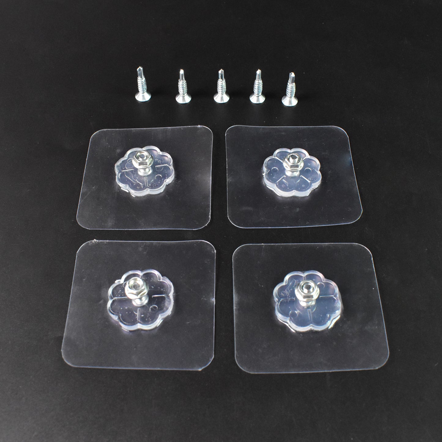 Self Adhesive Hooks Sticker  Screw Nut And Bolt Type (4 Pcs Set) - Happy Price - Image 2