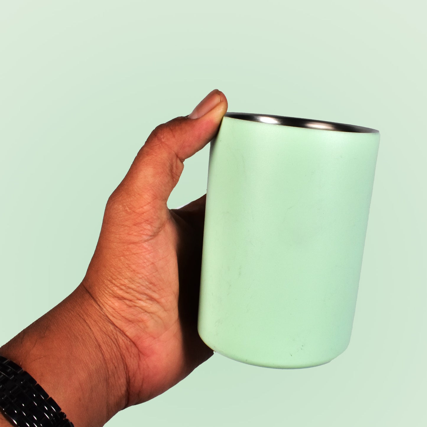 Vacuum Glass 304 Stainless Steel Home Office Lidless Anti-scald Water Cup Drink Mug - Happy Price - Image 3