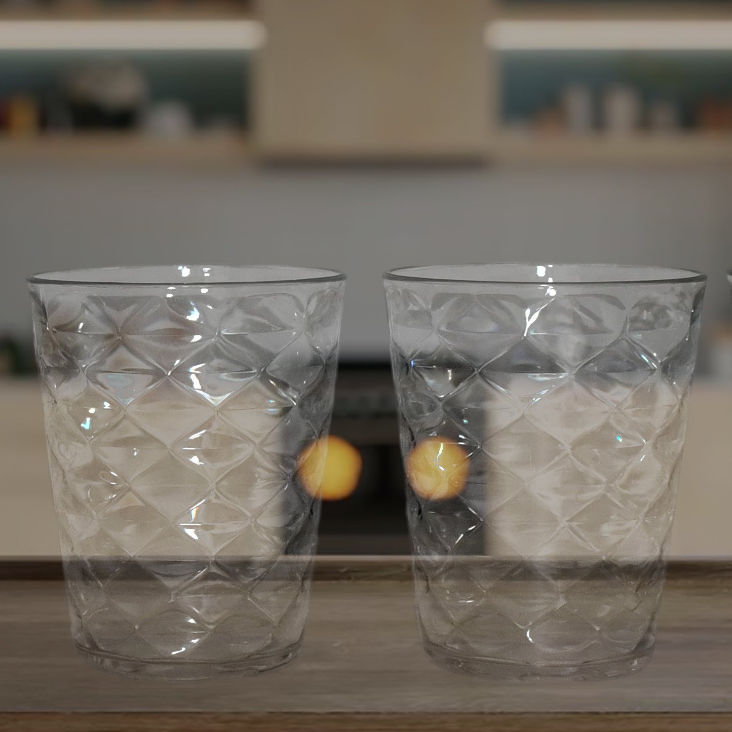 Apex Pyramid Design Unbreakable Plastic Glass  300 Ml - Happy Price - Image 3