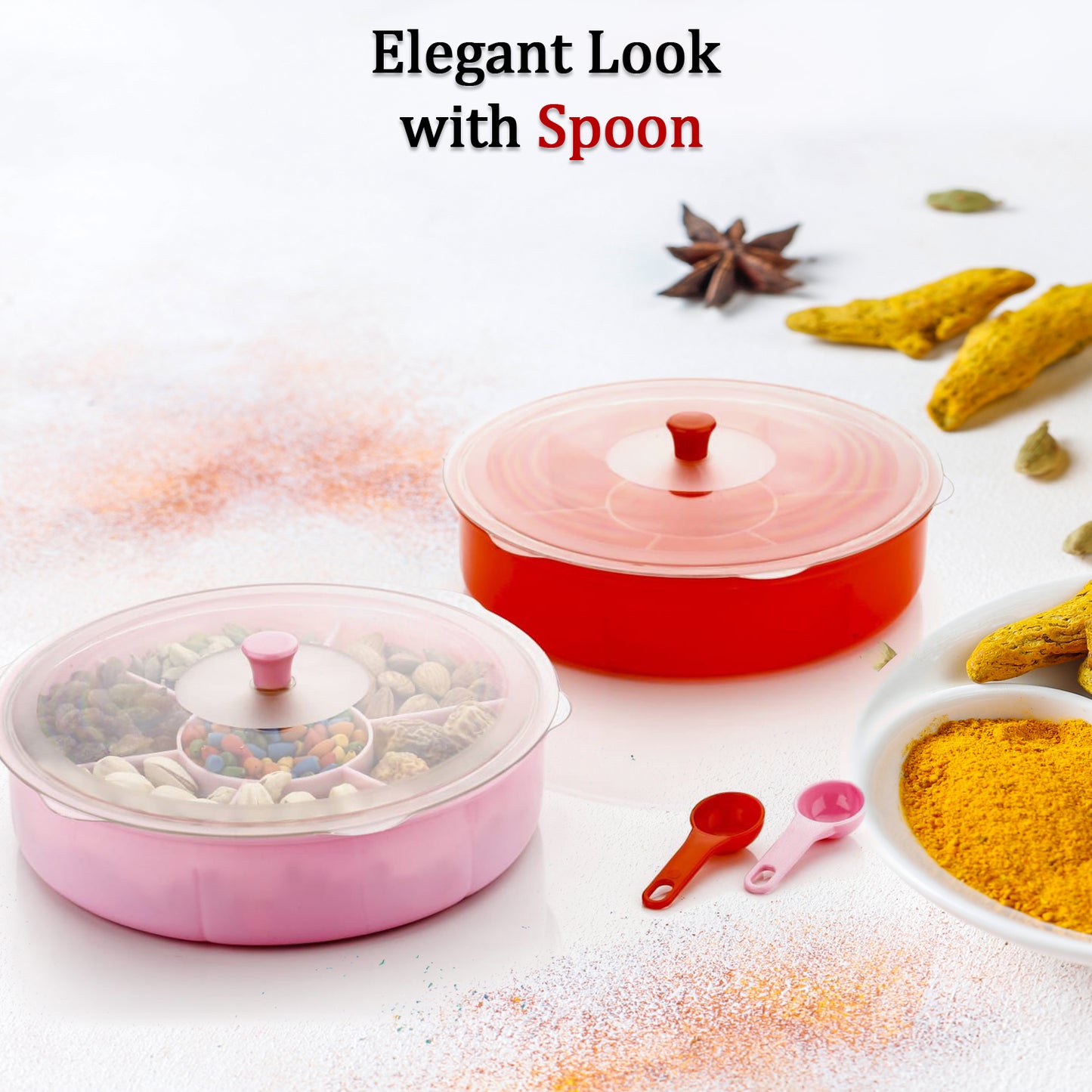 Multipurpose Dry-fruit And Masala Box With Single Spoon. - Happy Price - Image 5