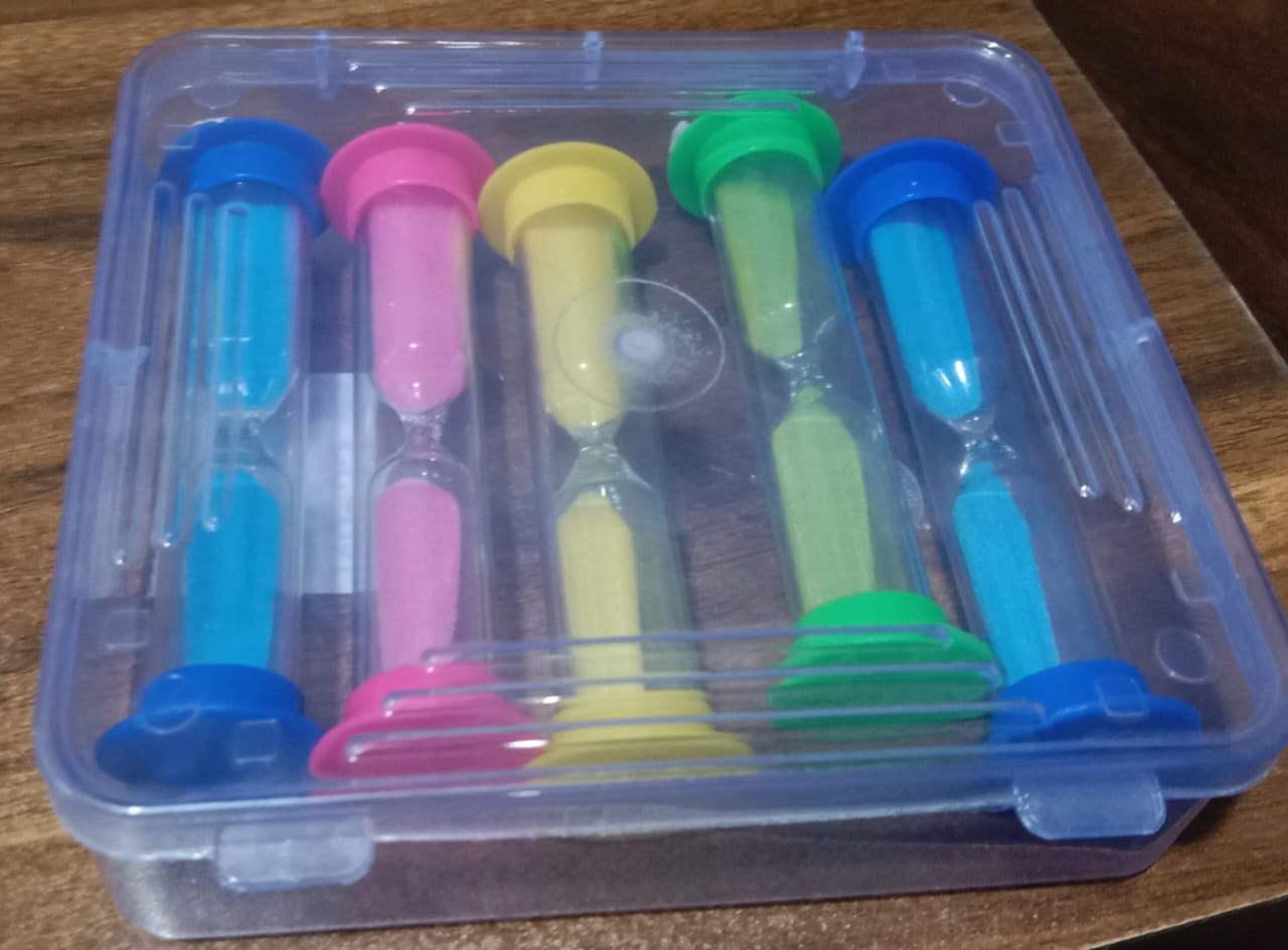 Sand Timer Plastic Hourglass Sand Glass Toy Sand Clock For Kitchen Office School And Brushing Teeth For Bathroom Timer Clock Children Hourglass Sand Glass Toothbrush Household Sand Clock (3 Min Approx  5 Pc) - Happy Price - Image 7