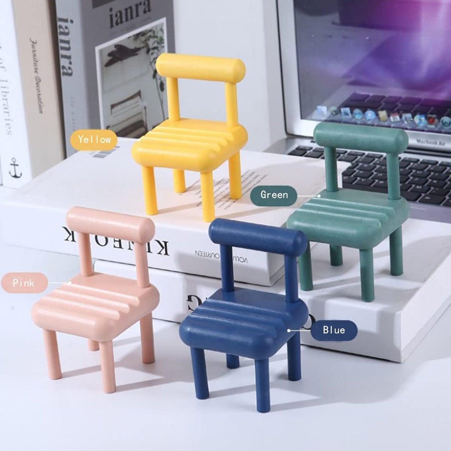 Mobile Phone Holder Mini Chair Cell Phone Stand Portable Smartphone Dock Cellphone Holder For Desktop Design Compatible With All Mobile Phones (1 Pc) - Happy Price - Image 5