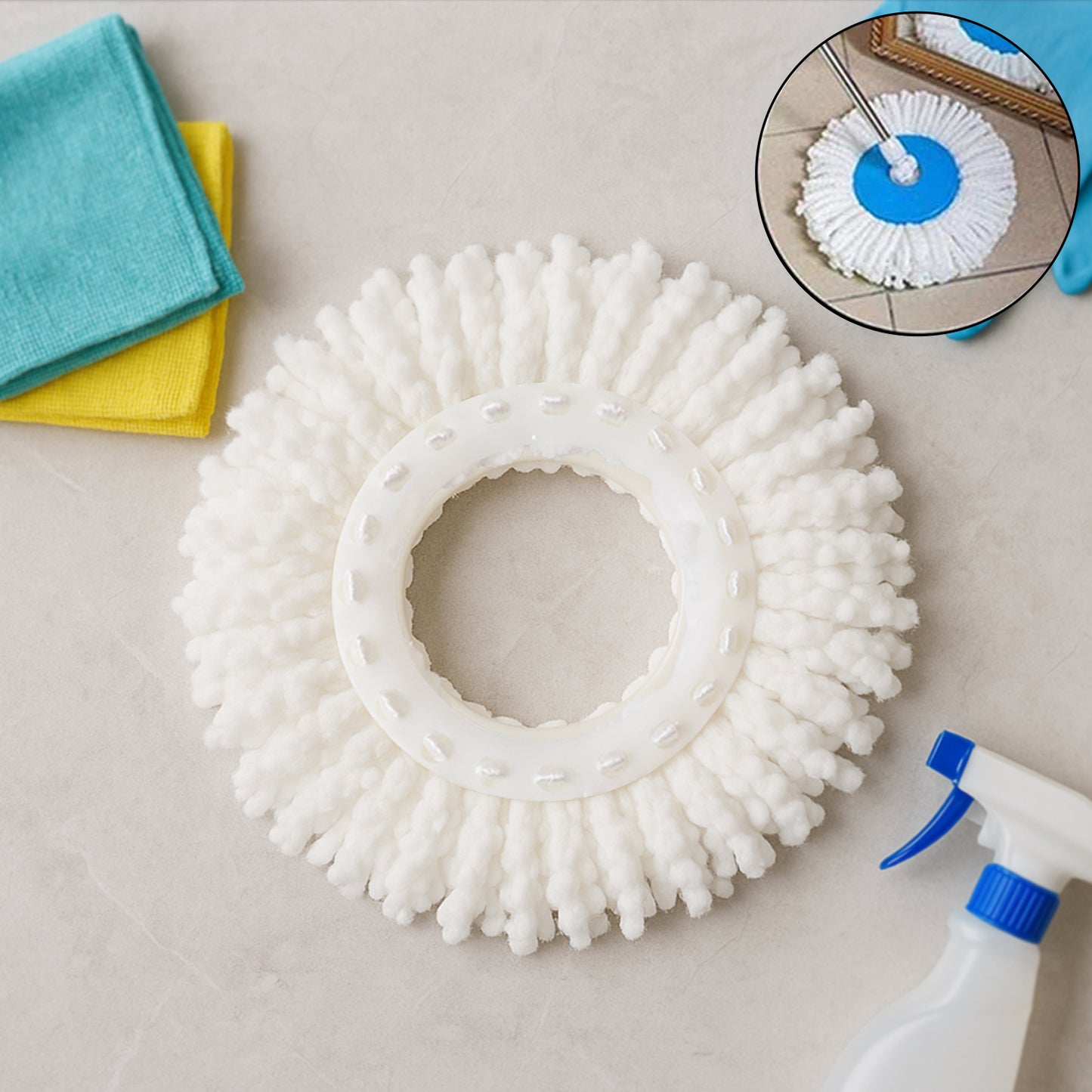 Microfiber Spin Mop Refill Head 360 Rotating Mop (1 Pc) - Happy Price - Image 3