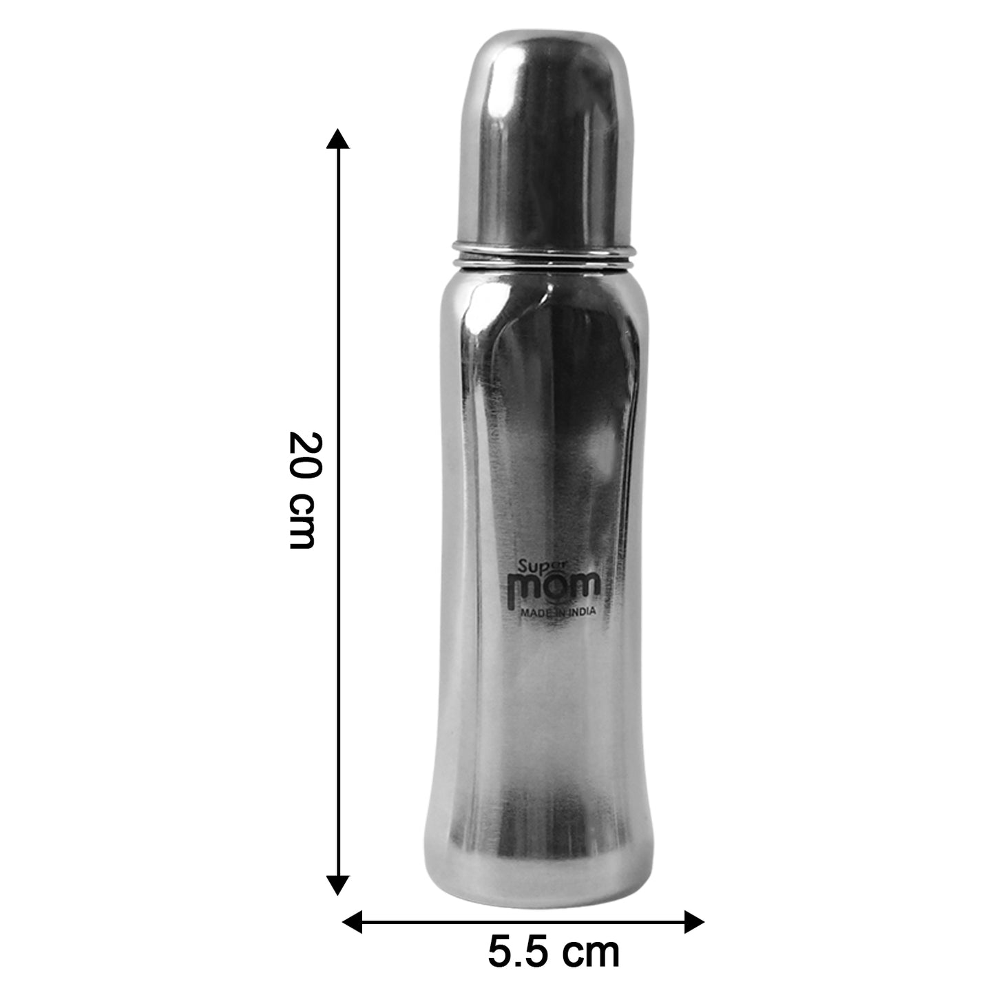 Stainless Steel Baby Feeding Bottle 250ml with Anti-Colic Nipple - Happy Price - Image 5