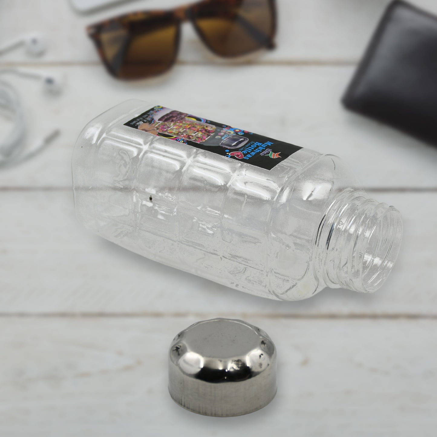 Plastic Transparent Mukhwas Bottle With Steel Cap  Mouth Freshener  Dryfruits Multipurpose Air Tight And Bpa Free Kitchen Storage Bottle (1 Pc) - Happy Price - Image 3