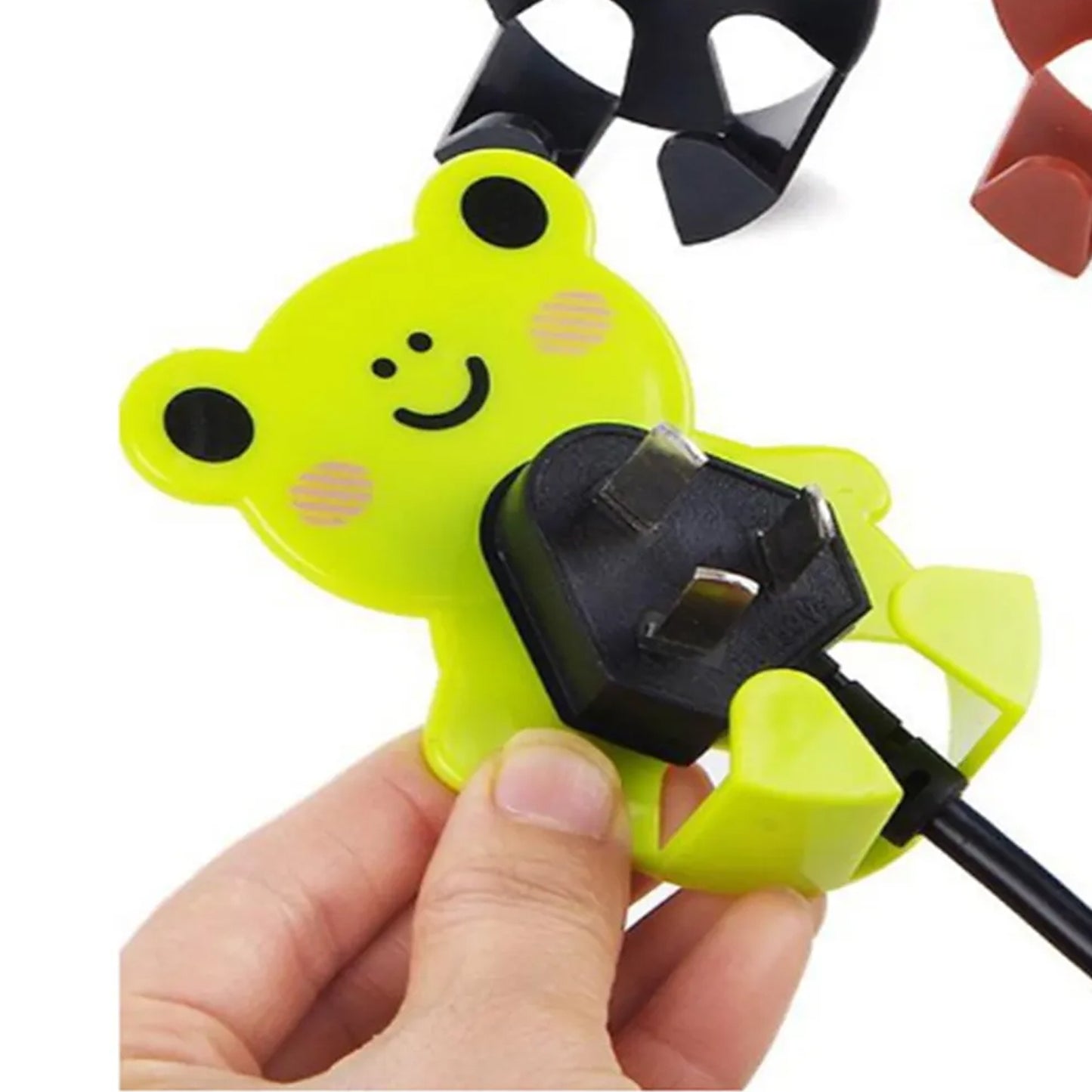 Plastic Adhesive Cable Plug Hook Bathroom Power Plug Socket Holder For  Office Home And Restaurant Use 2 Pc Set - Happy Price - Image 5