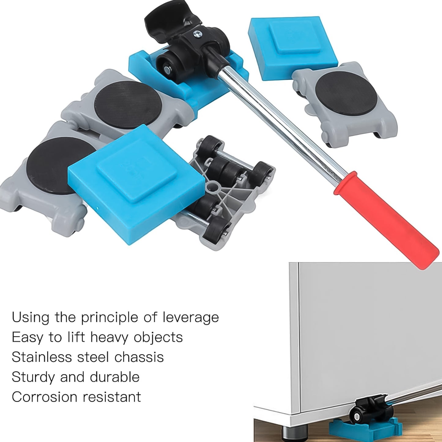 Furniture Lifter Tool Furniture Dolly Furniture Lifters Tool Set (1 Set  8 Pc) - Happy Price - Image 5