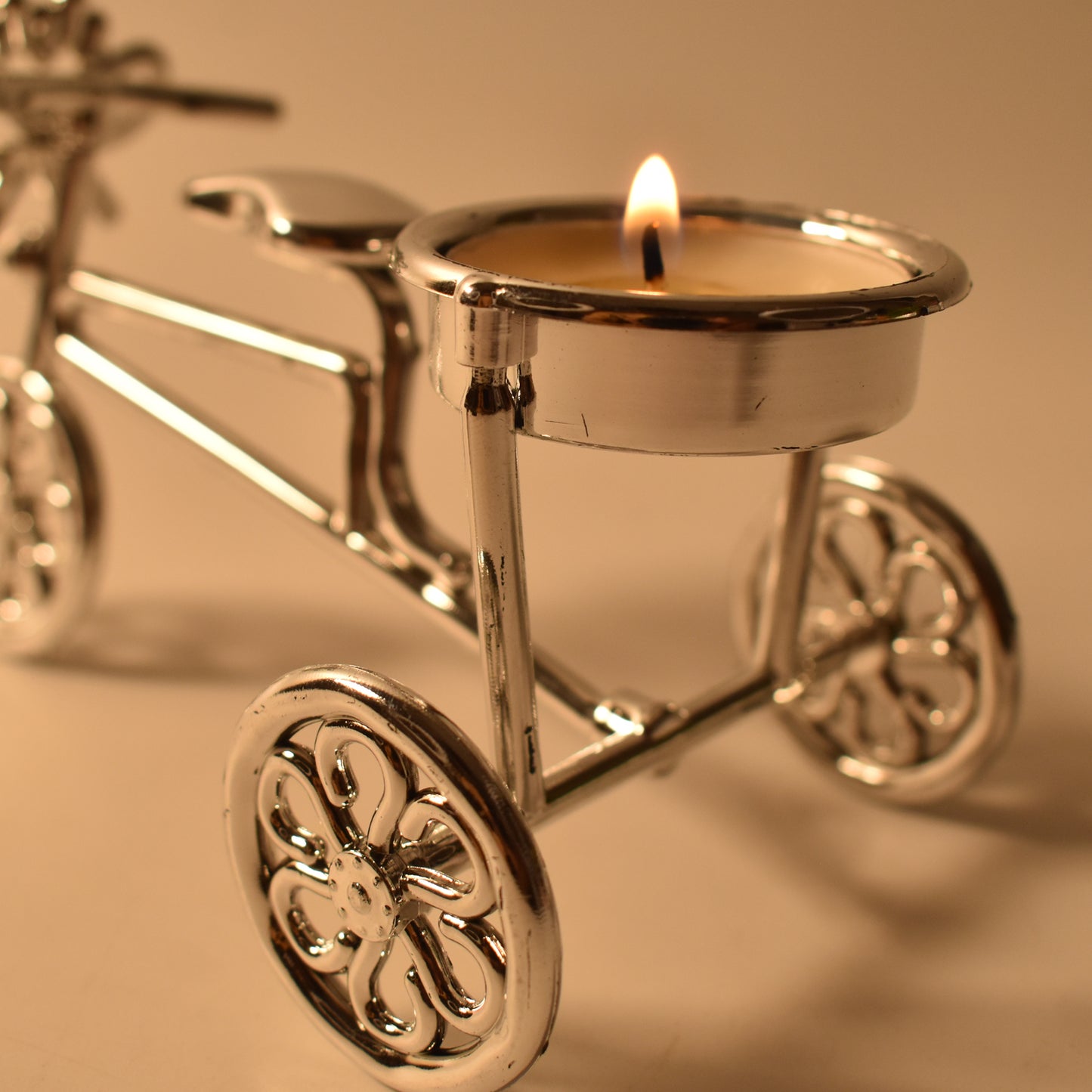 Cycle Tealight Holder  Candle Holder Decorative Candle (1 Pc) - Happy Price - Image 3