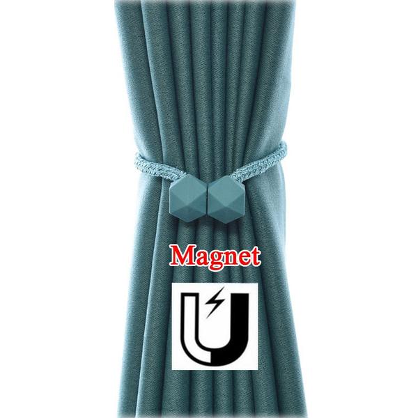 Hexagonal Magnetic Braided Rope Drapery Window Curtains Loop Binding Ties Buckle (2 Pc) - Happy Price - Image 5