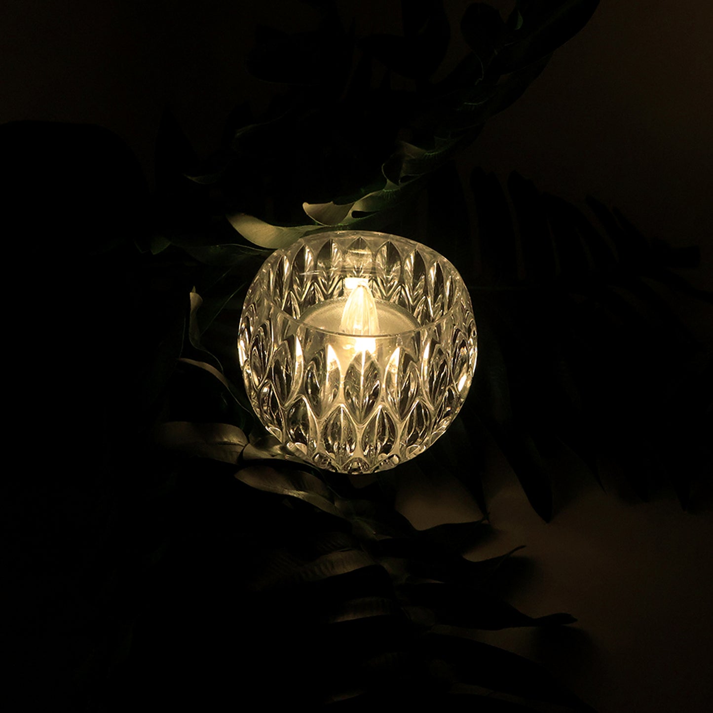 Set of 12 Crystal Effect LED Flameless Tealight Candles - Battery Operated Decorative Lamps - Happy Price - Image 4