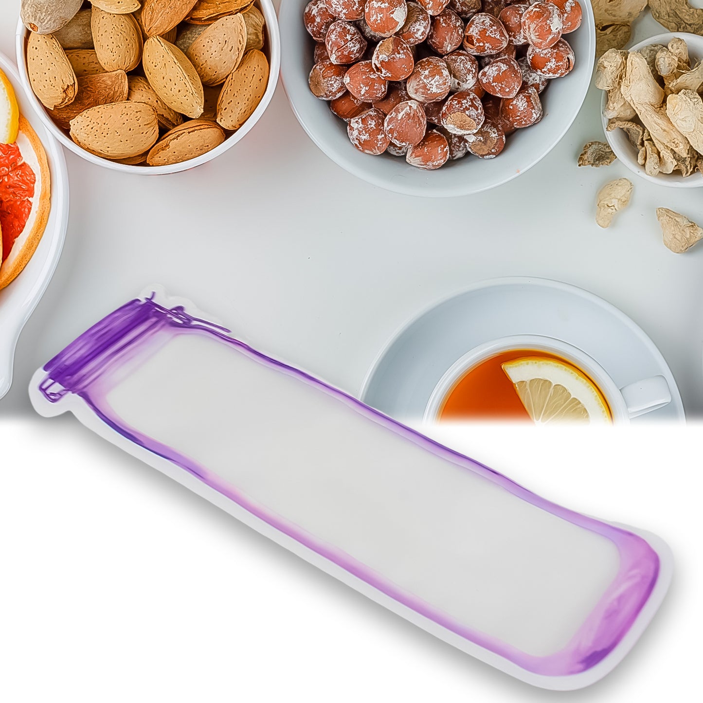 Food Storage Bag Bottles Shape Ziplock Bags Reusable (1 Pc  500 Ml) - Happy Price - Image 3