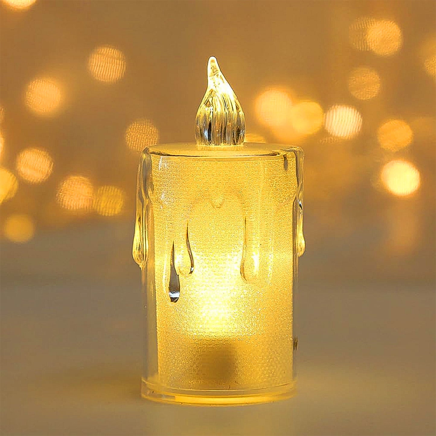 Battery Operated LED Crystal Candle Light for Home Decor