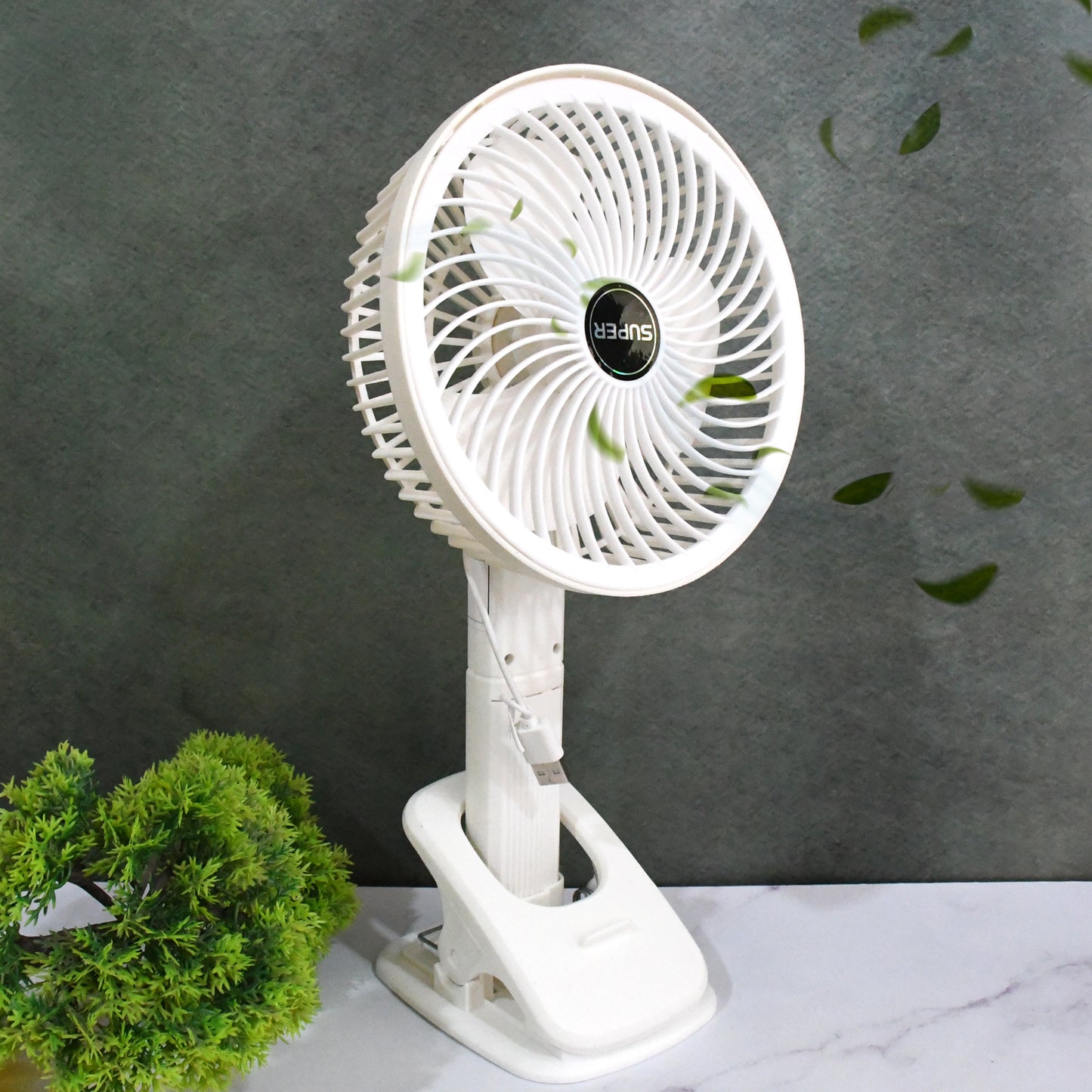 Multifunctional Usb Desk Fan Clipped Fan (1 Pc  With Brown Box) - Happy Price - Image 2