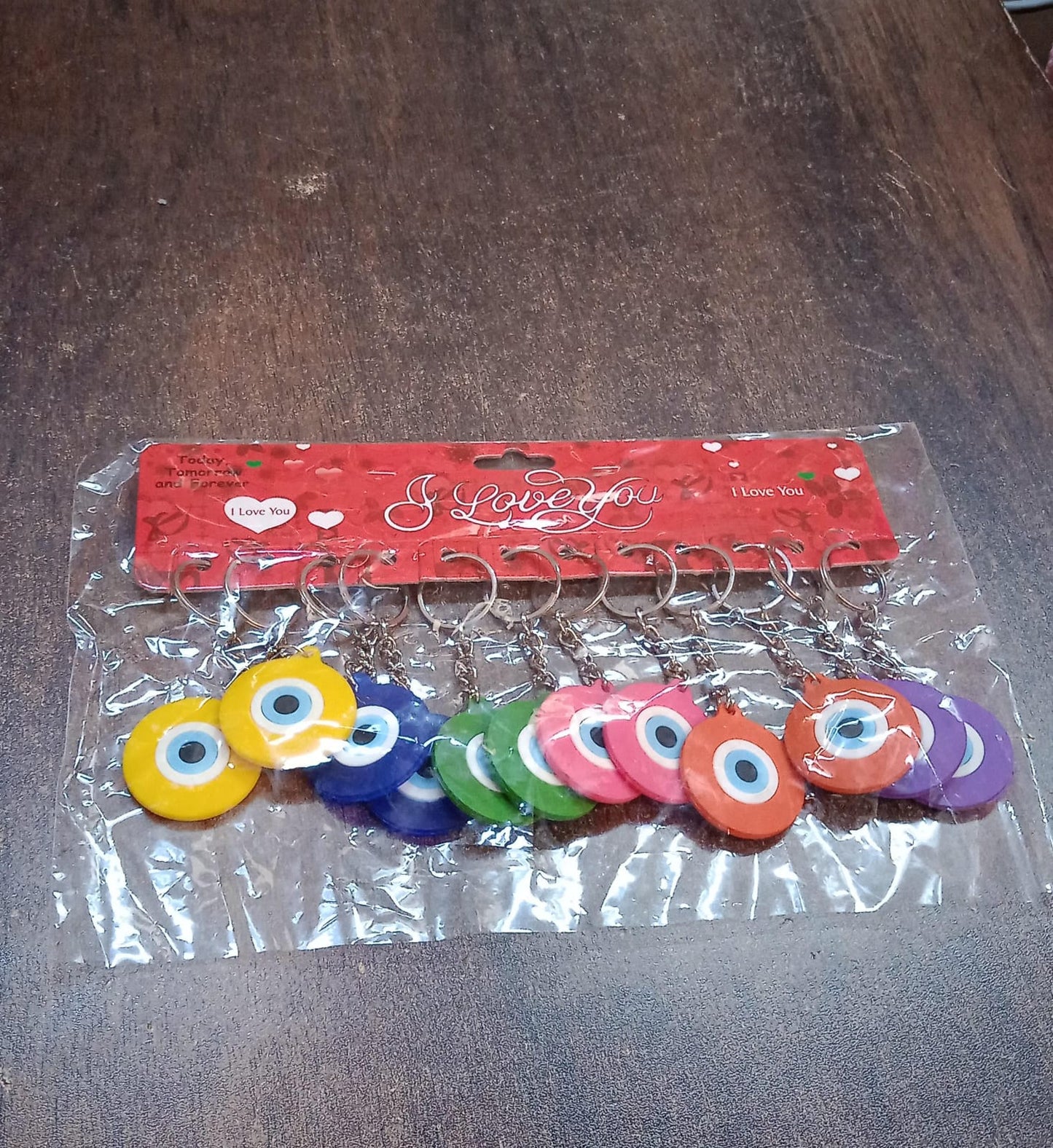 Evil Eye Rubber  Silicone Keychain (12 Pcs Set  Mix Color) - Happy Price - Image 6