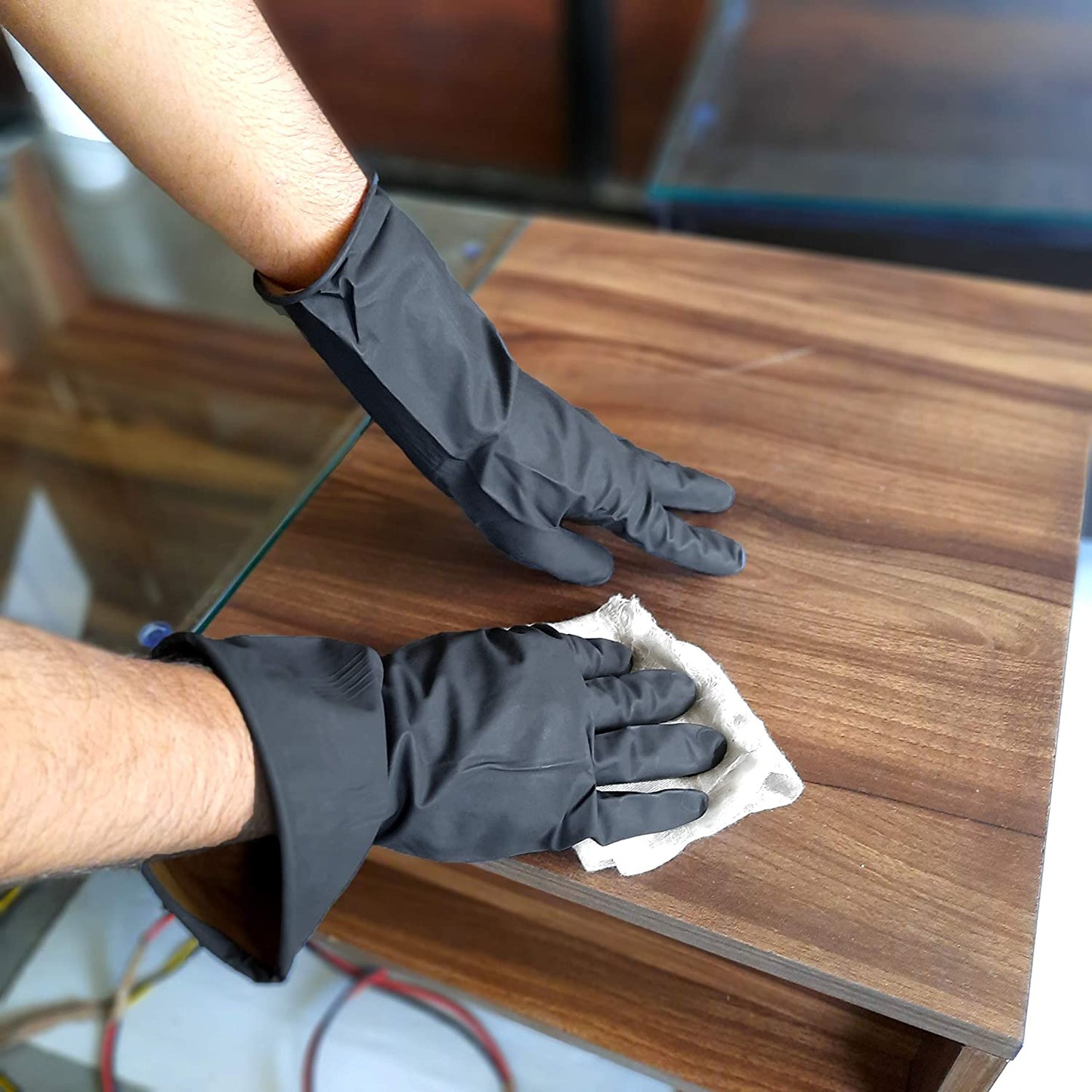 Multipurpose Natural Gum Rubber Reusable Cleaning Gloves - Happy Price - Image 2