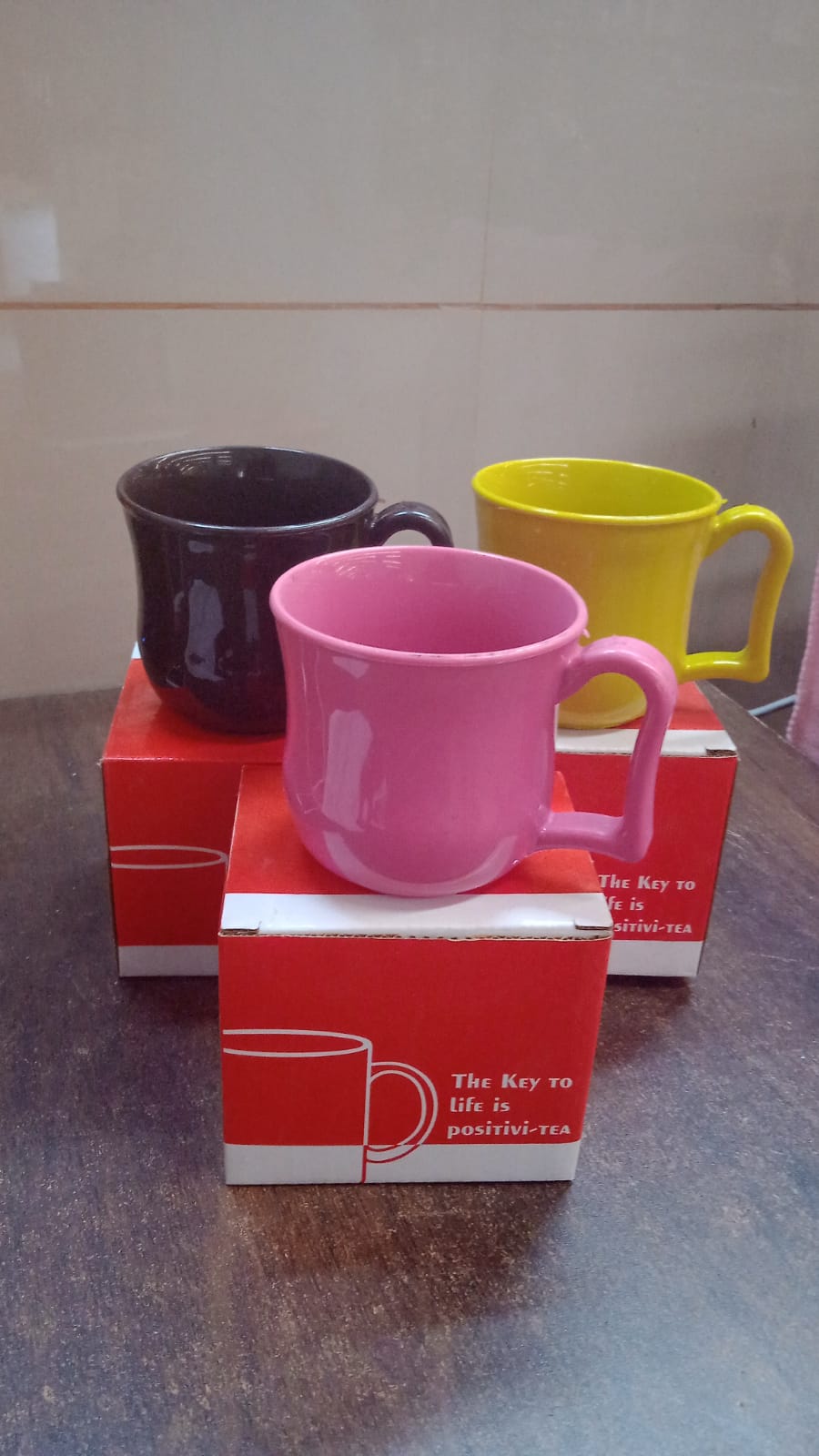 Premium Plastic Coffee  Tea Cups  Mug With Handle (1 Pc  With Color Box  Mix Color) - Happy Price - Image 7