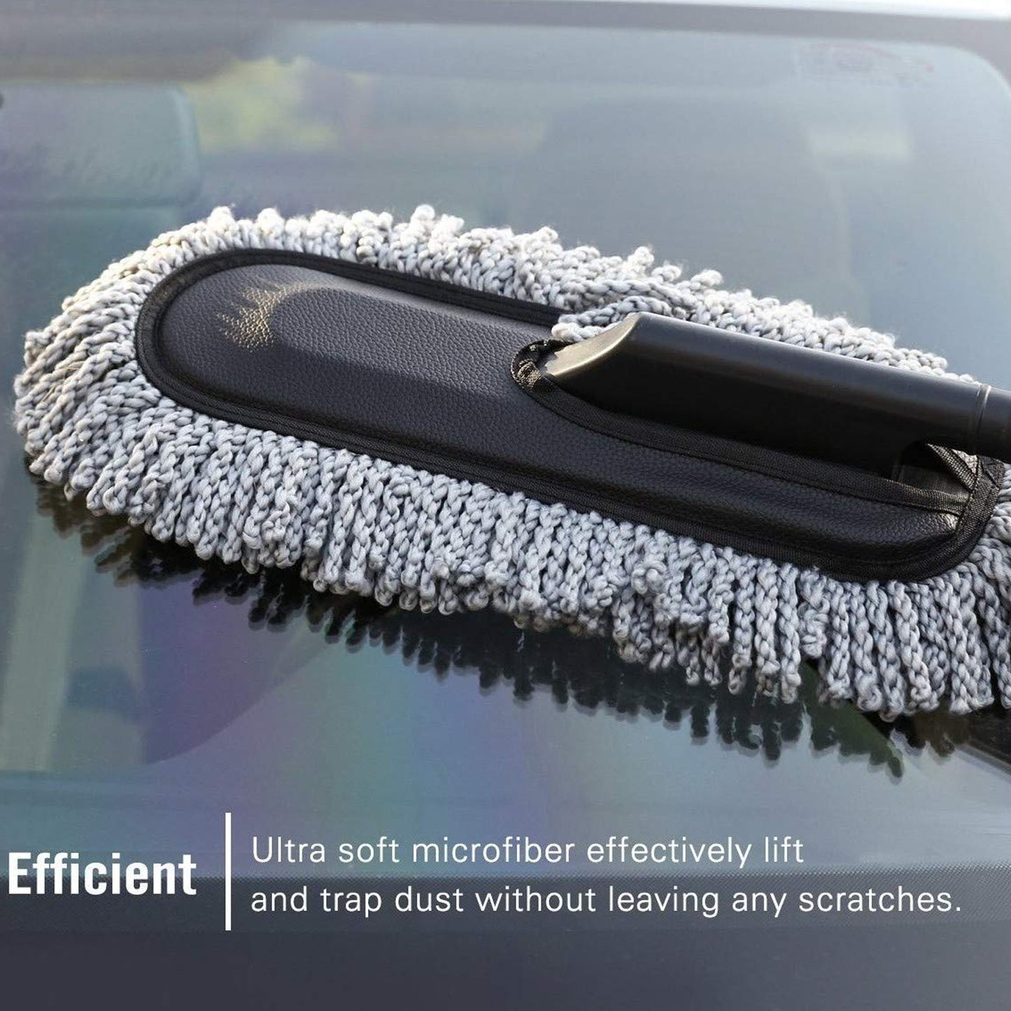 Car Duster Long Retractablesoftnon-sliphandle Multipurpose Microfiber Wash Brush Vehicle Interior And Exterior Cleaning Kit With For Car Boats Or Home - Happy Price - Image 4
