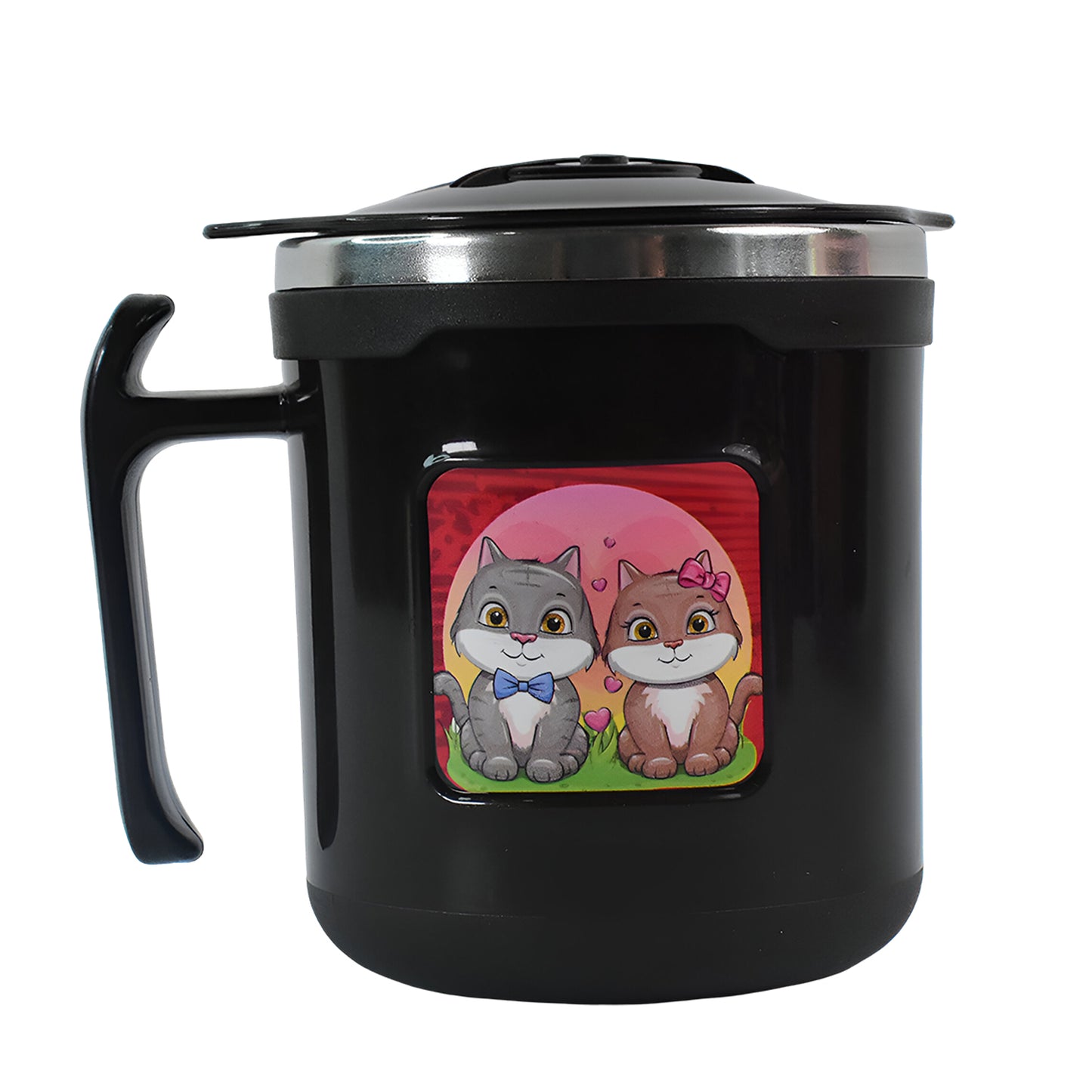 1 Pc Apex Cat Mug  250 Ml Stainless Steel Insulated Inner With Cute Cat Print - Happy Price - Image 4