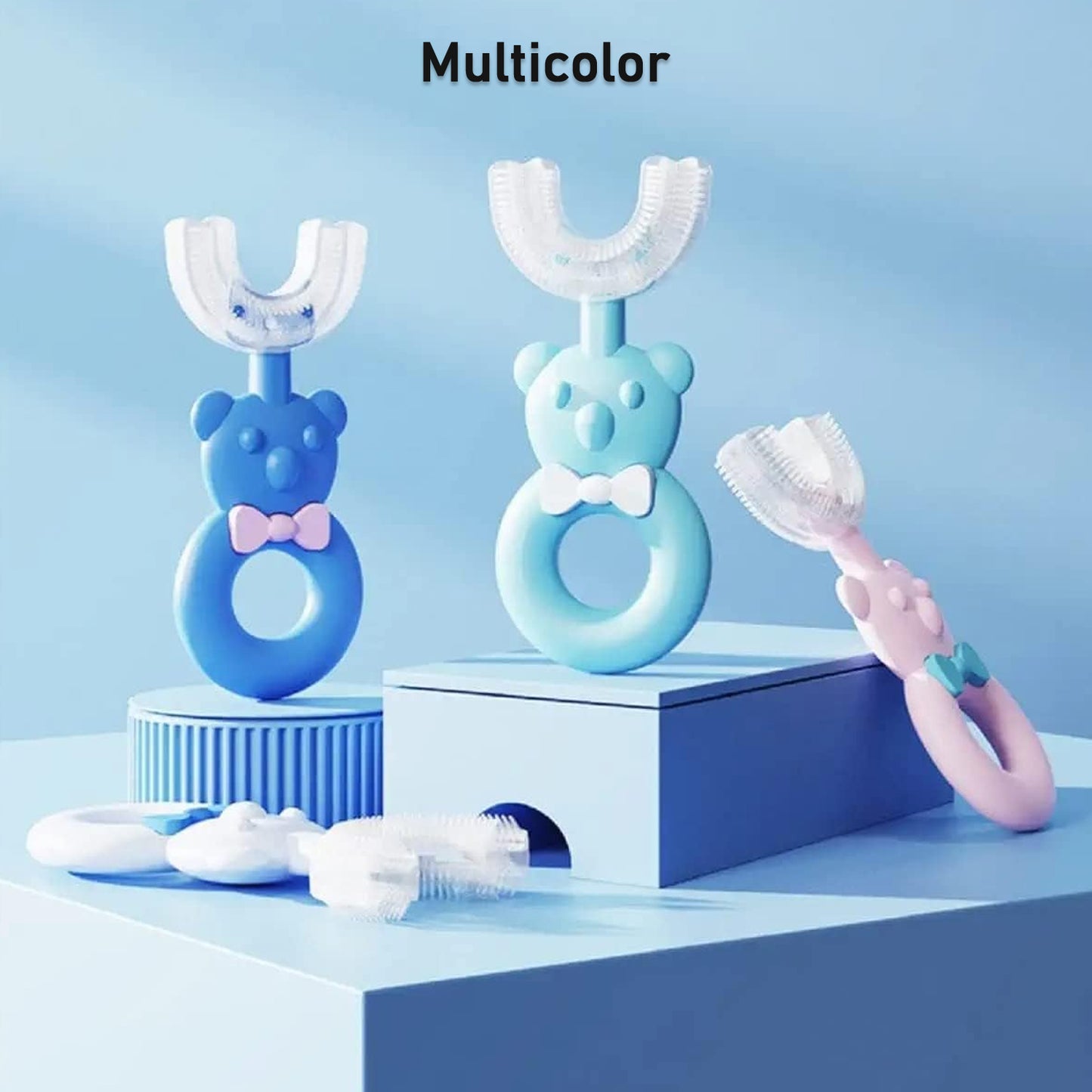 Baby Bear U-shaped Toothbrush Silicone Brush Head (1 Pc) - Happy Price - Image 3