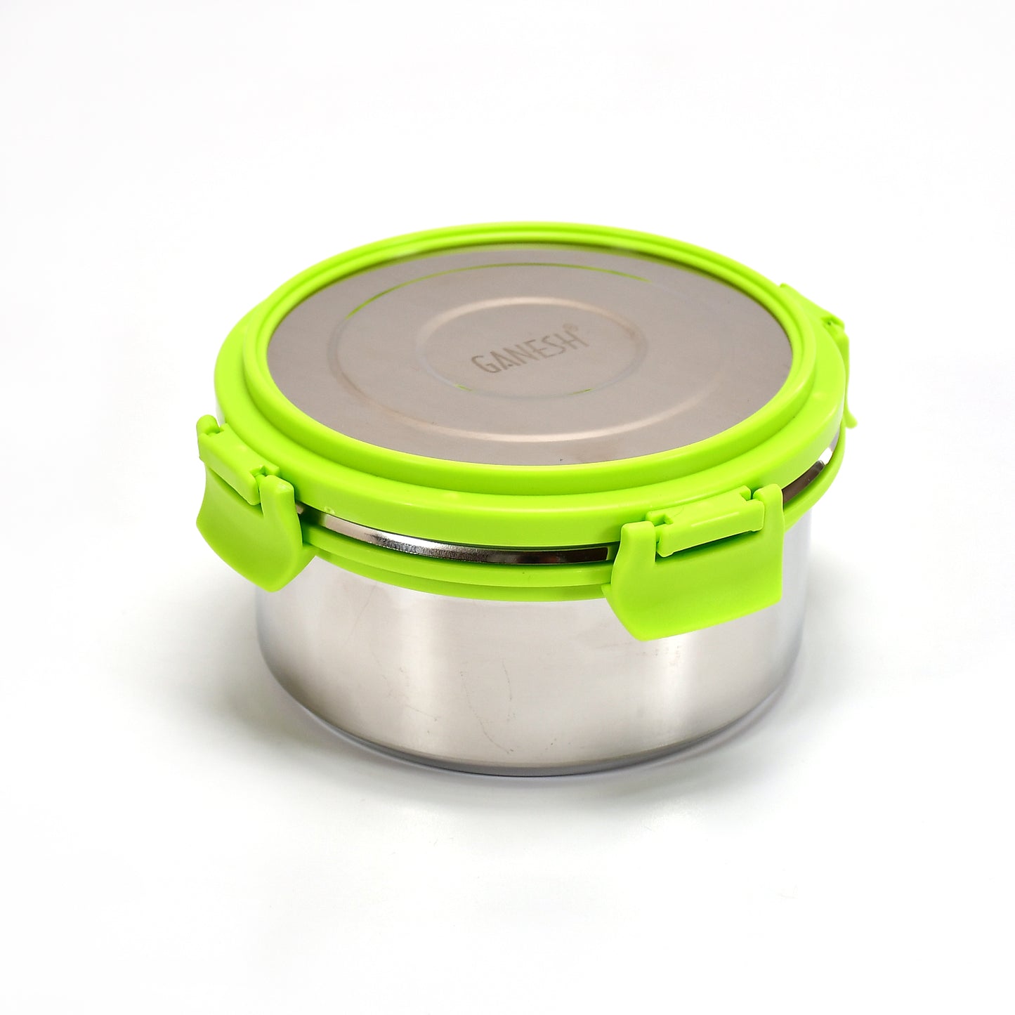 Ganesh Solo Round 400 Stainless Steel Leak Proof Airtight Lunch Pack For Office  School Use - Happy Price - Image 2