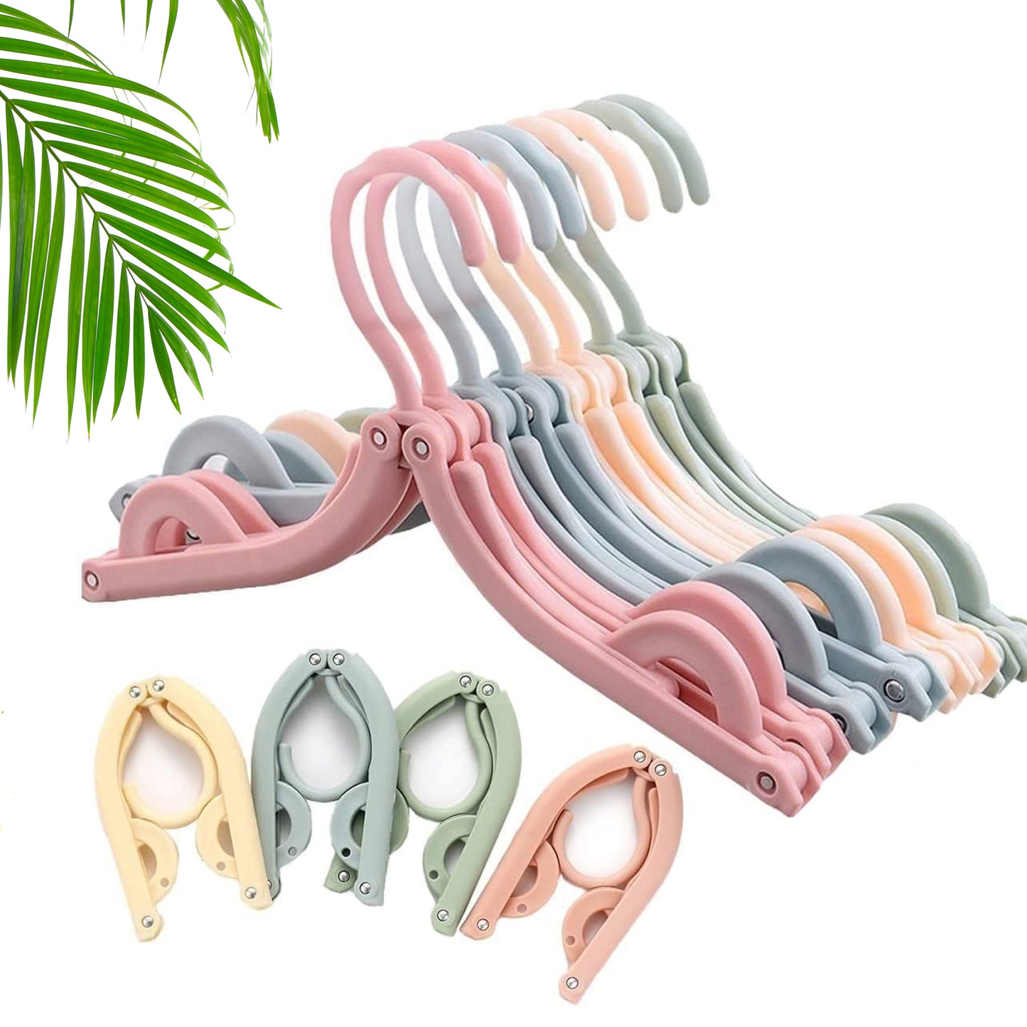 Travel Hangers With Clips Portable Folding Clothes Hangers For Scarves Suits Trousers Pants Shirts Socks Underwear Travel Home Foldable Clothes Drying Rack - Happy Price - Image 5
