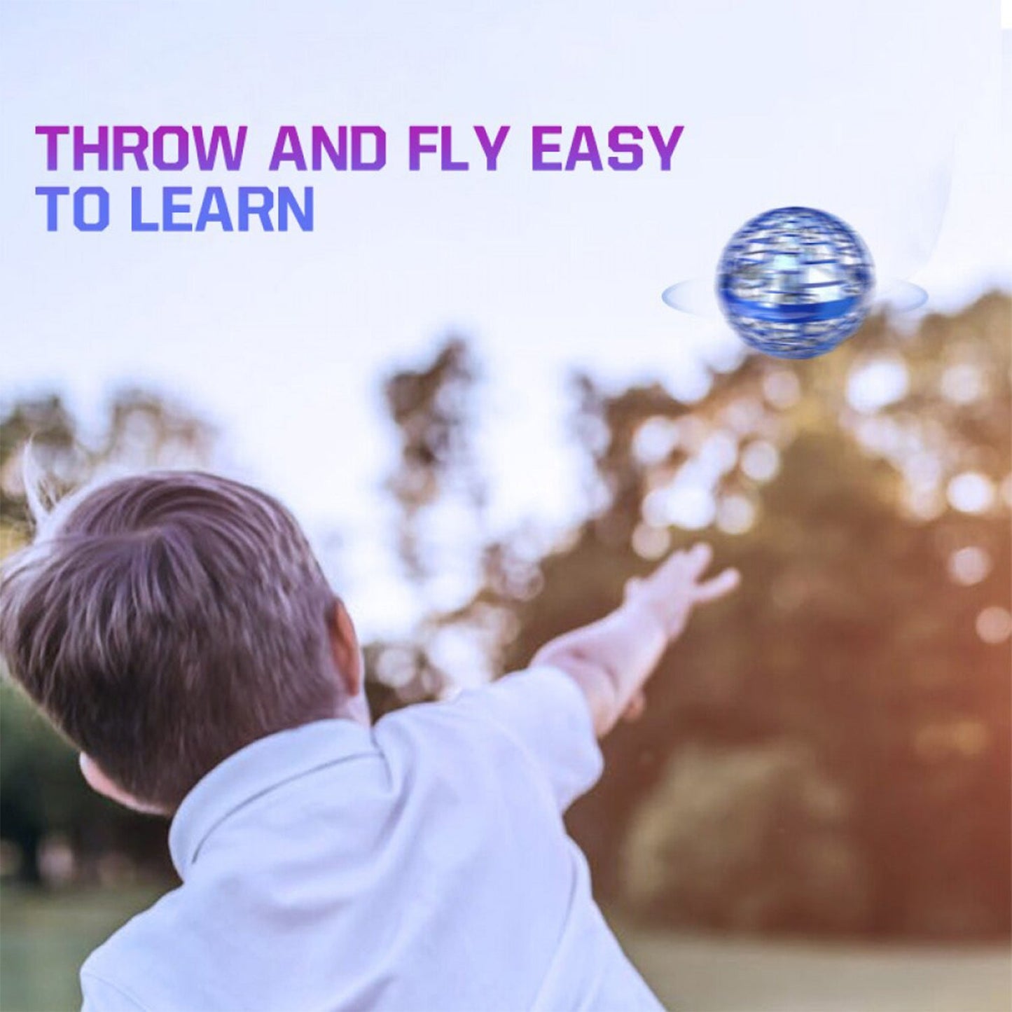 Flying Ball Toys Usb Rechargeable Built-in Rgb Lights 360rotating Magic Controller Flying Orb Ball Boomerang Mini Pro Spinner Blastoise Toys - Happy Price - Image 2