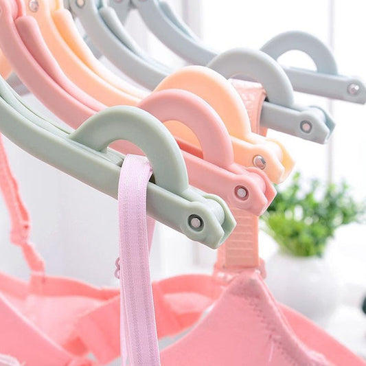 10 Pcs Portable Folding Clothes Hanger Creative Travel Easy To Carry Clothes Hanger For Adults And Children - Happy Price - Image 1