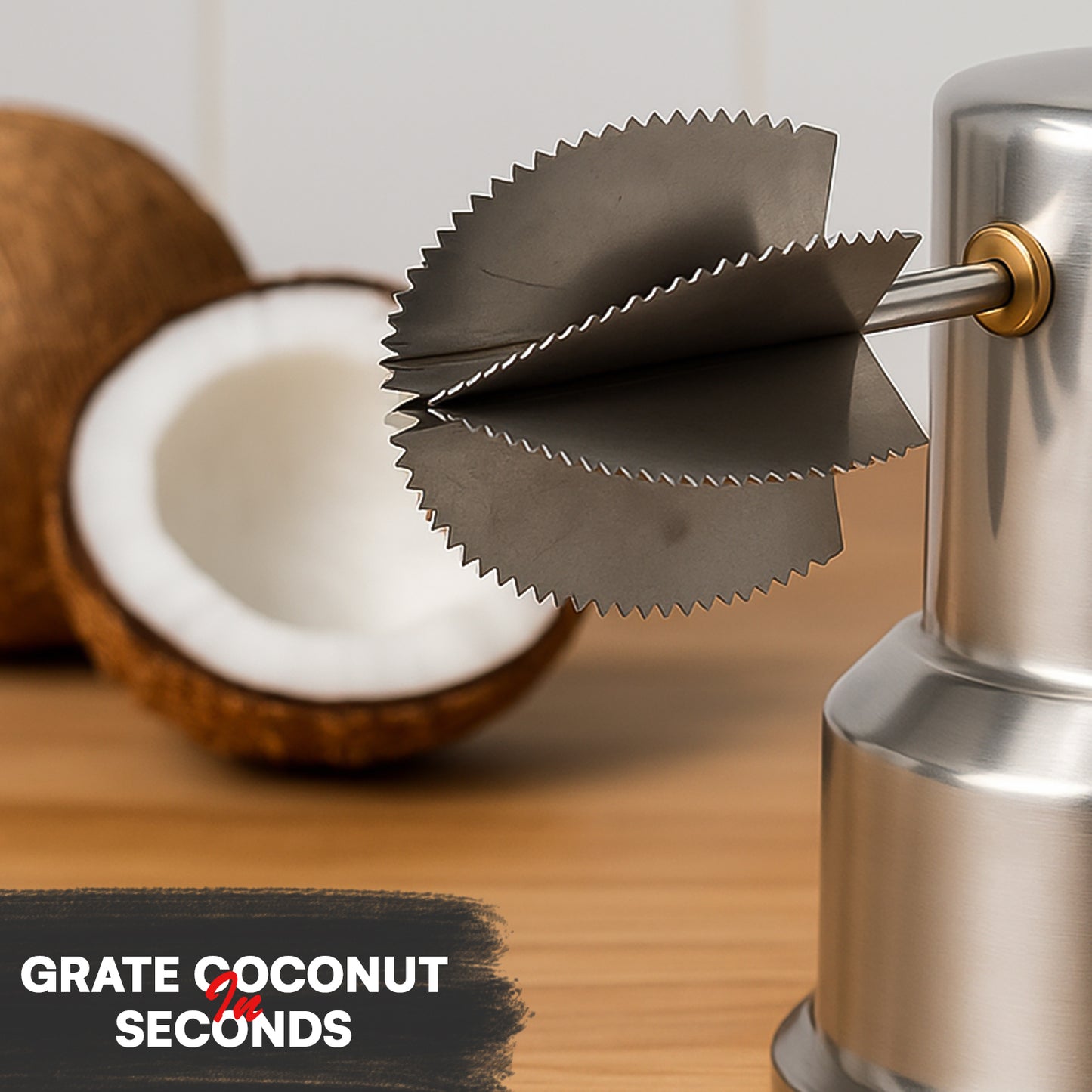 Supermom Stainless Steel Coconut Scraper With Vacuum Base (1 Pc) - Happy Price - Image 5