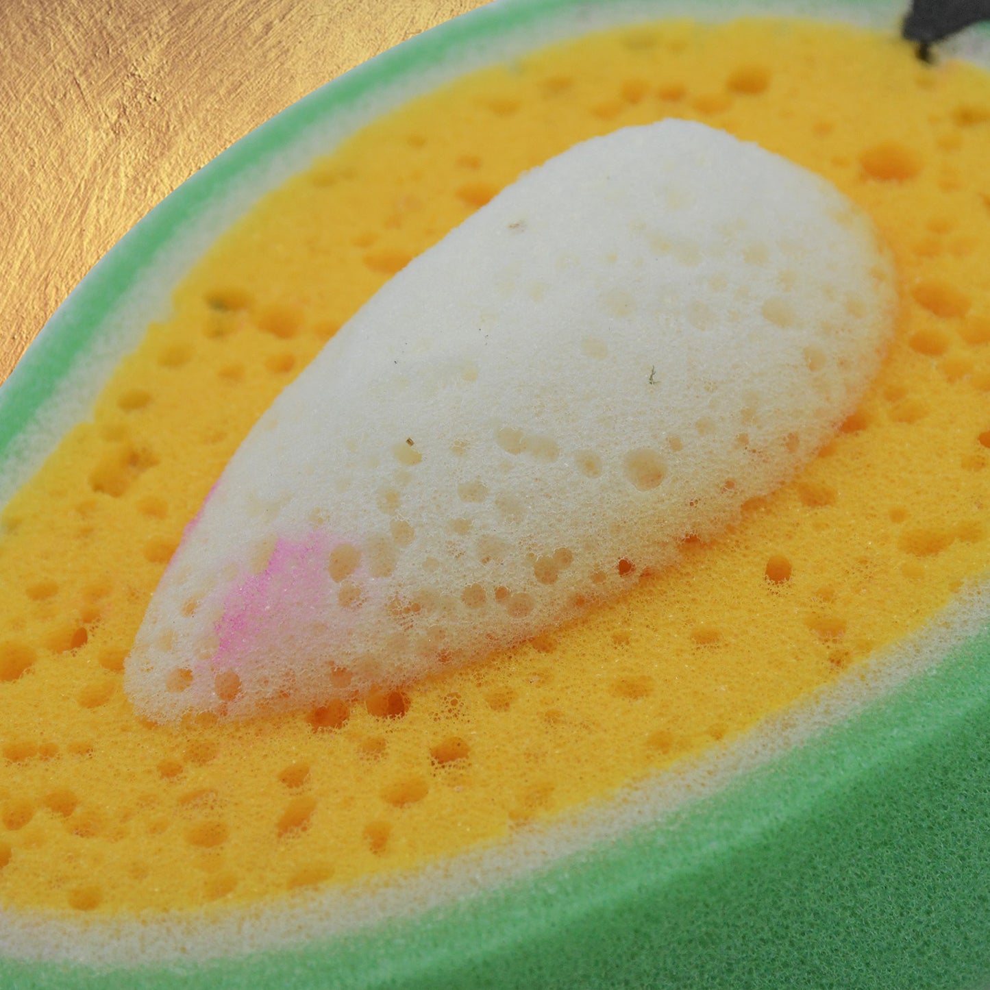 Sponge Household Kitchen Mango Shape Bowl Dish Washing Cleaning Pad Cleaner Bath Cleaning Sponge Dishwashing Sponge Mango (1 Pc) - Happy Price - Image 3