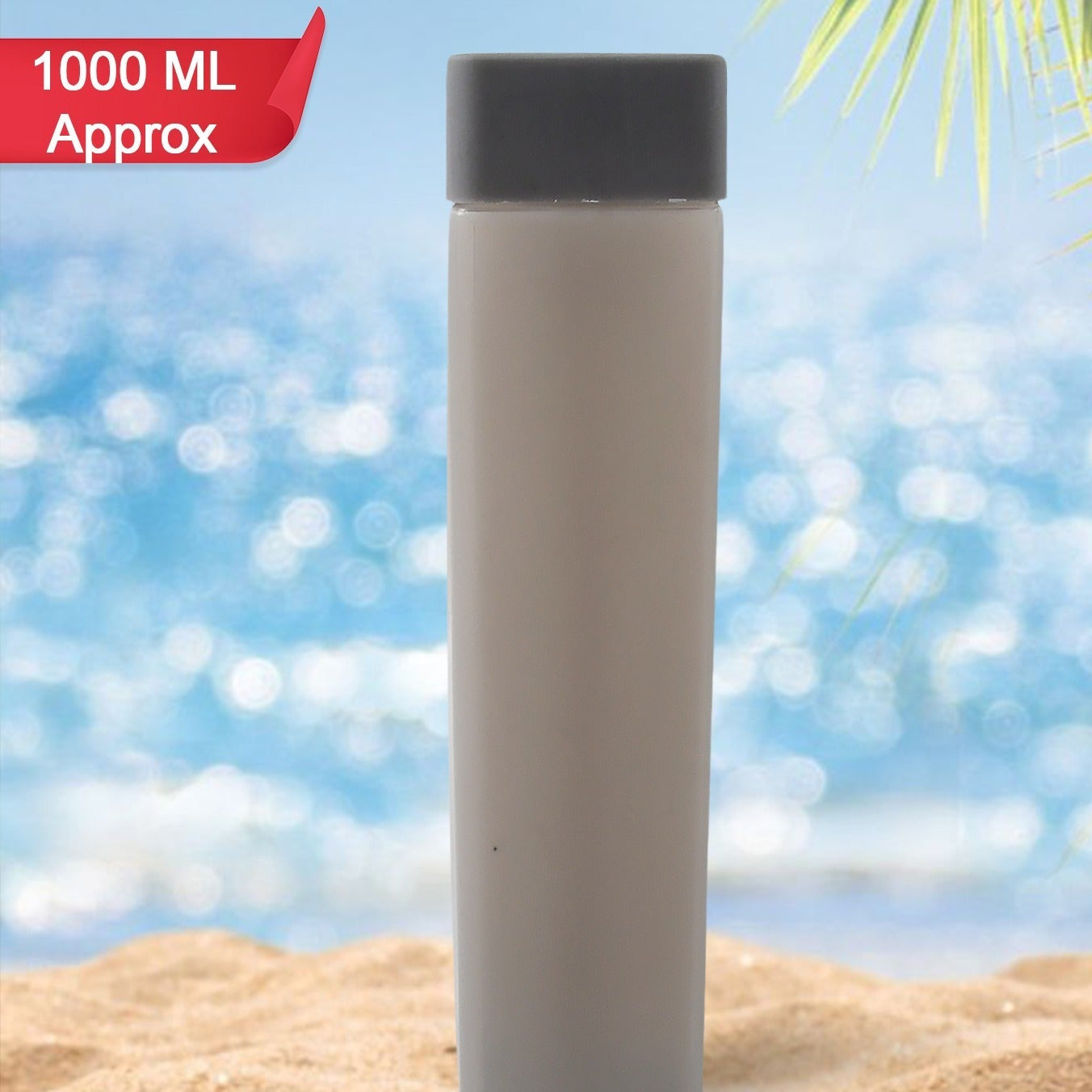 12981 Large Capacity Plastic Water Bottle  Office Bottle  Gym Bottle  Home  Kitchen  Leakproof And Bpa Free Drinks Bottle  Square Water Drink Juice Bottle Wide-mouth Bpa Free Leak-free Lightweight (1 Pc  Mix Color  1000 Ml Approx) - Happy Price - Image 1
