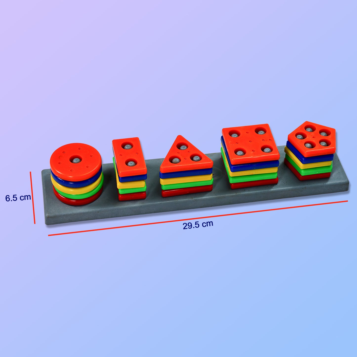 Geometric Brick - 5 Angle Matching Column Blocks For Kids - Preschool Educational Learning Toys. - Happy Price - Image 4