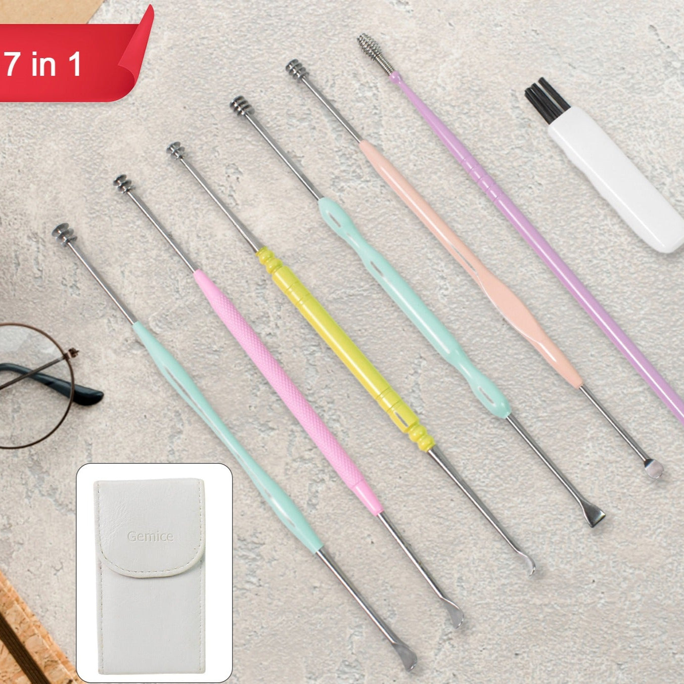 7 Pcs Earwax Removal Kit  Ear Cleansing Tool Set - Happy Price - Image 1