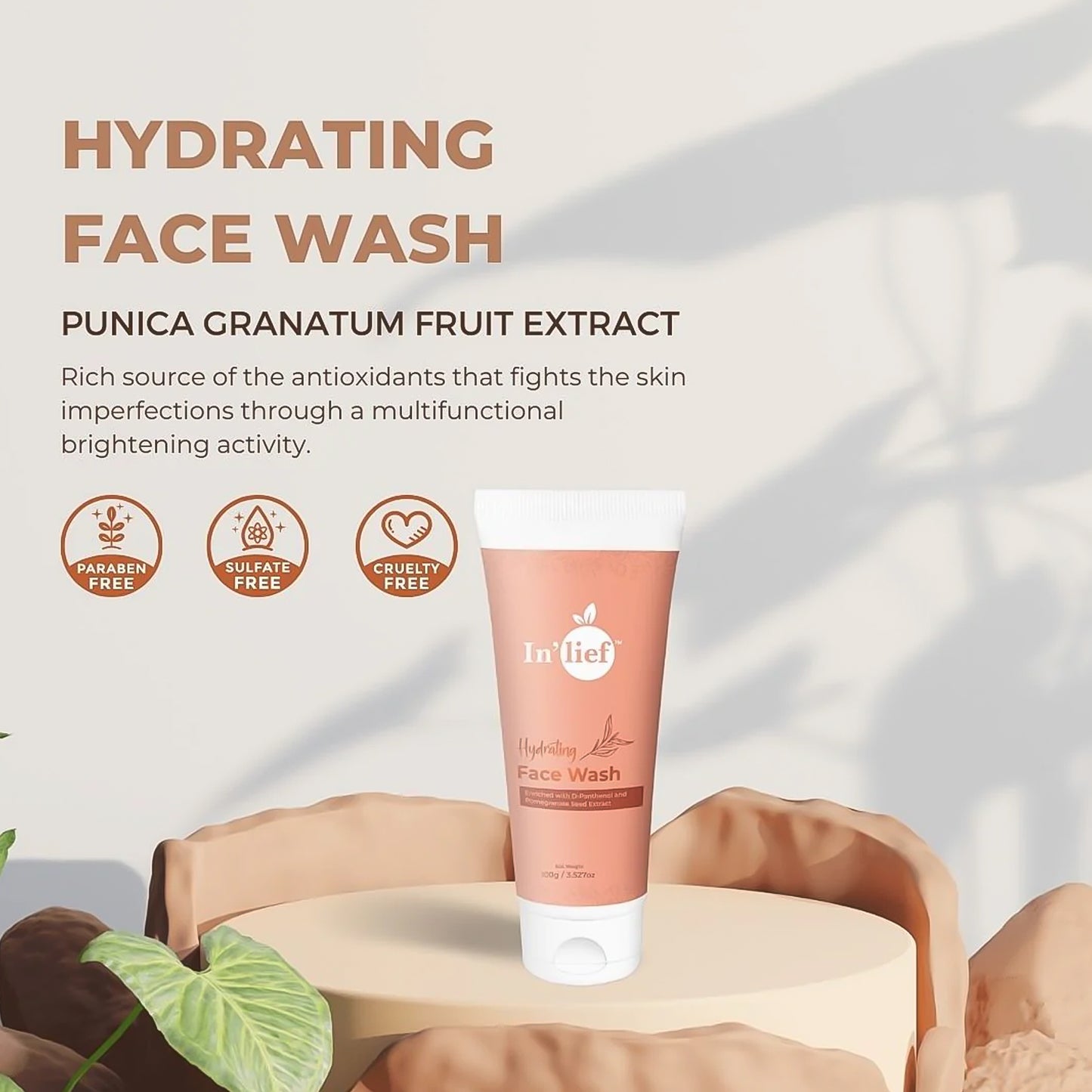 Inlief Deep Hydrating  Refreshing Face Wash (1 Pc  100 Gm) - Happy Price - Image 6