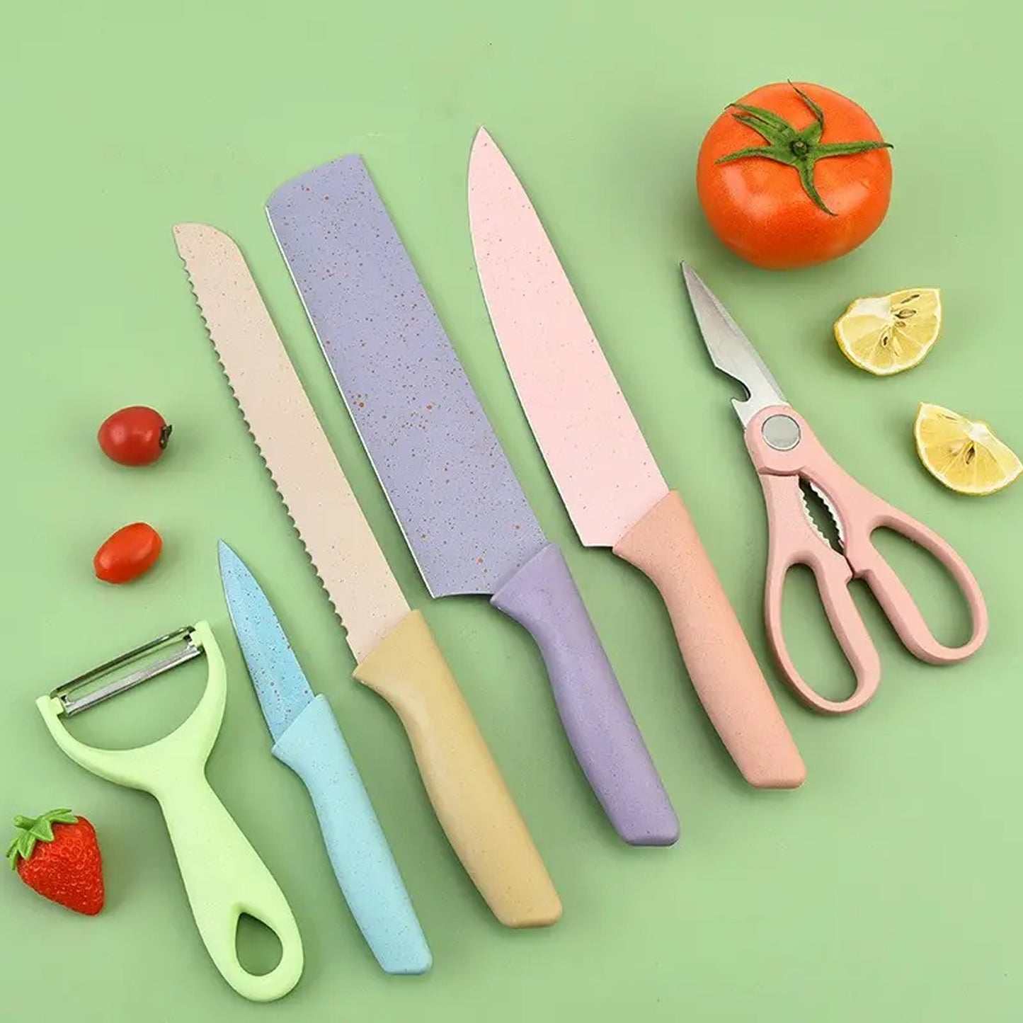 Corrugated 6pc Kitchen Knife Set Professional Box Knife Set 6 Piece Forged Kitchen Knives With Box. - Happy Price - Image 2