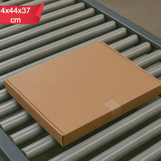 Durable Brown Corrugated Box for Secure Packaging - 44x37x4 cm, 1 Pc