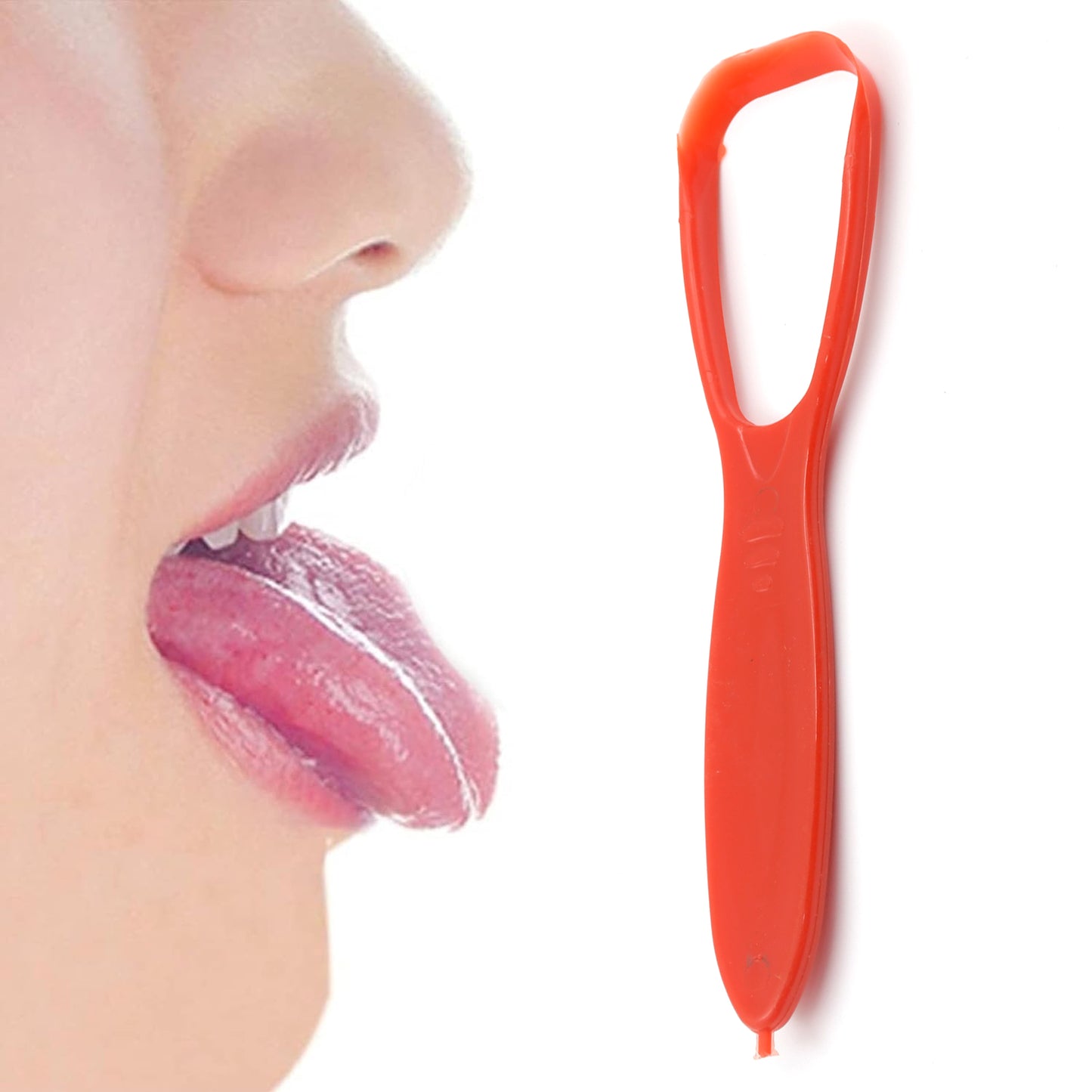 Plastic Tongue Cleaner For Kids  Adults  Tongue Scraper For Bad Breath Maintain Oral Hygiene For Daily Use  For Fresh Breath  Bacteria Removal  Improved Taste Plastic With Handle Tongue Cleaner (1 Pc ) - Happy Price - Image 3