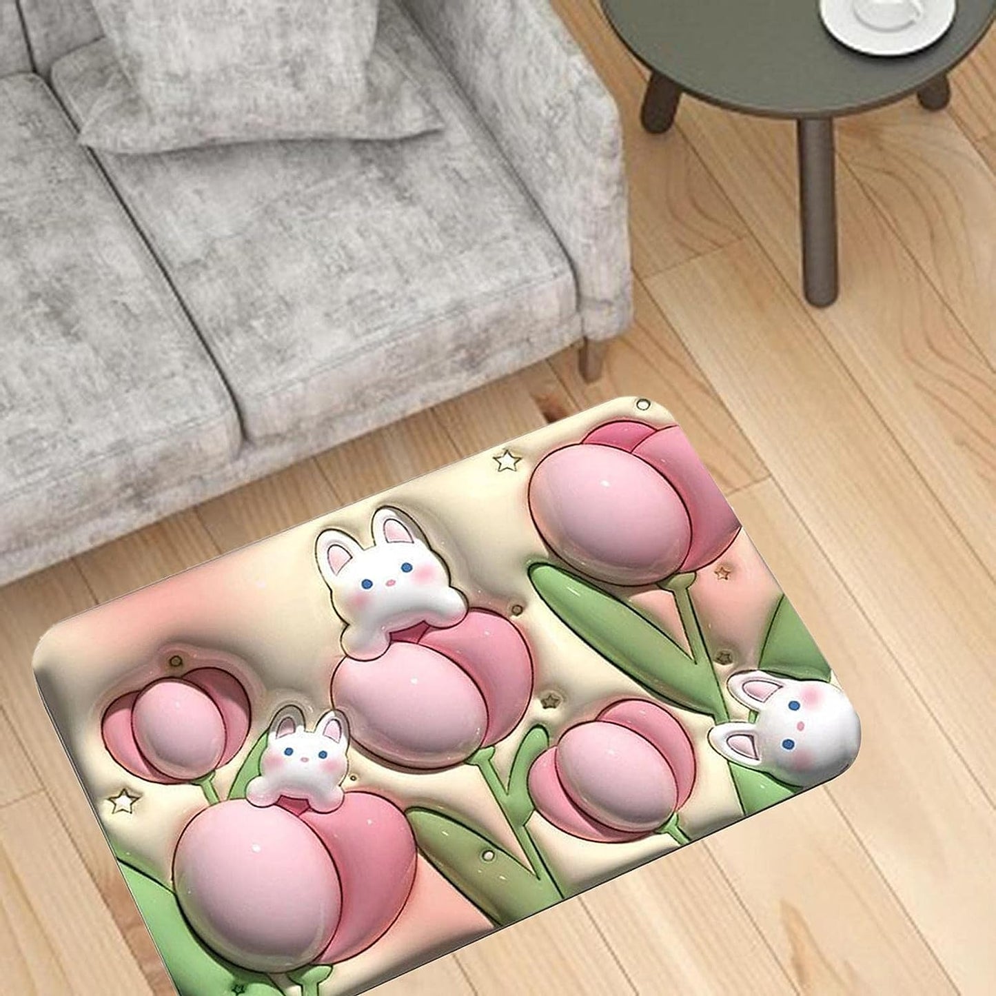 a Stone Bath Mat Non Slip Anti Mould 3d Absorbent Bath Mats For Bathroom Stone Bath Mat Quick Dry Shower Mat (60x39cm) - Happy Price - Image 3