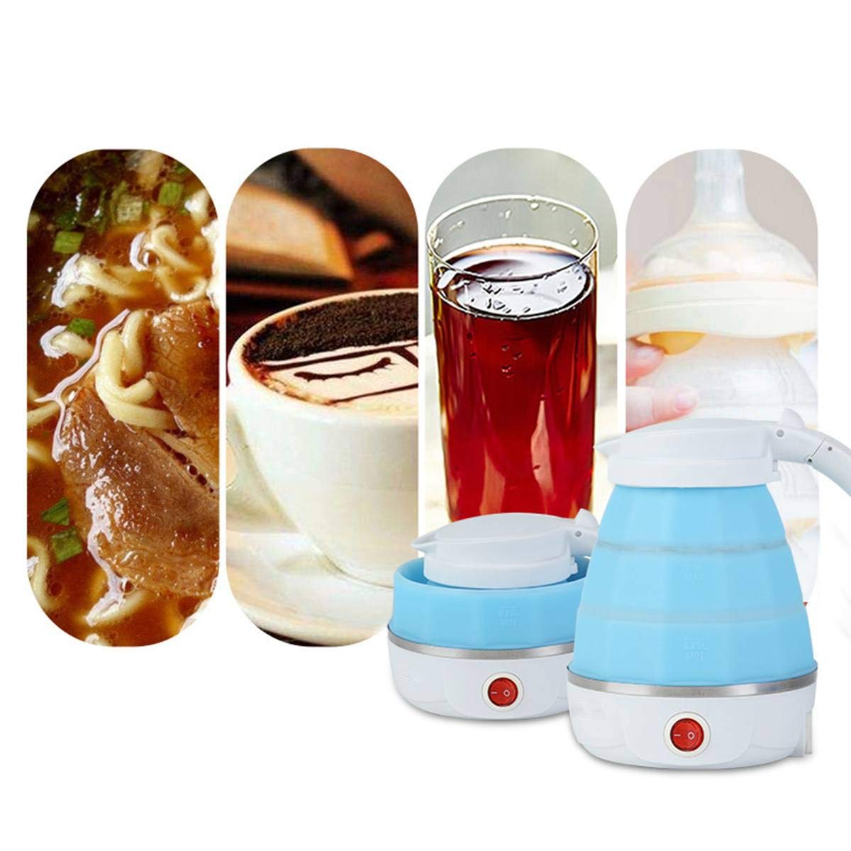 Silicone Foldable Collapsible Electric Water Kettle Camping  Boiler - Happy Price - Image 3