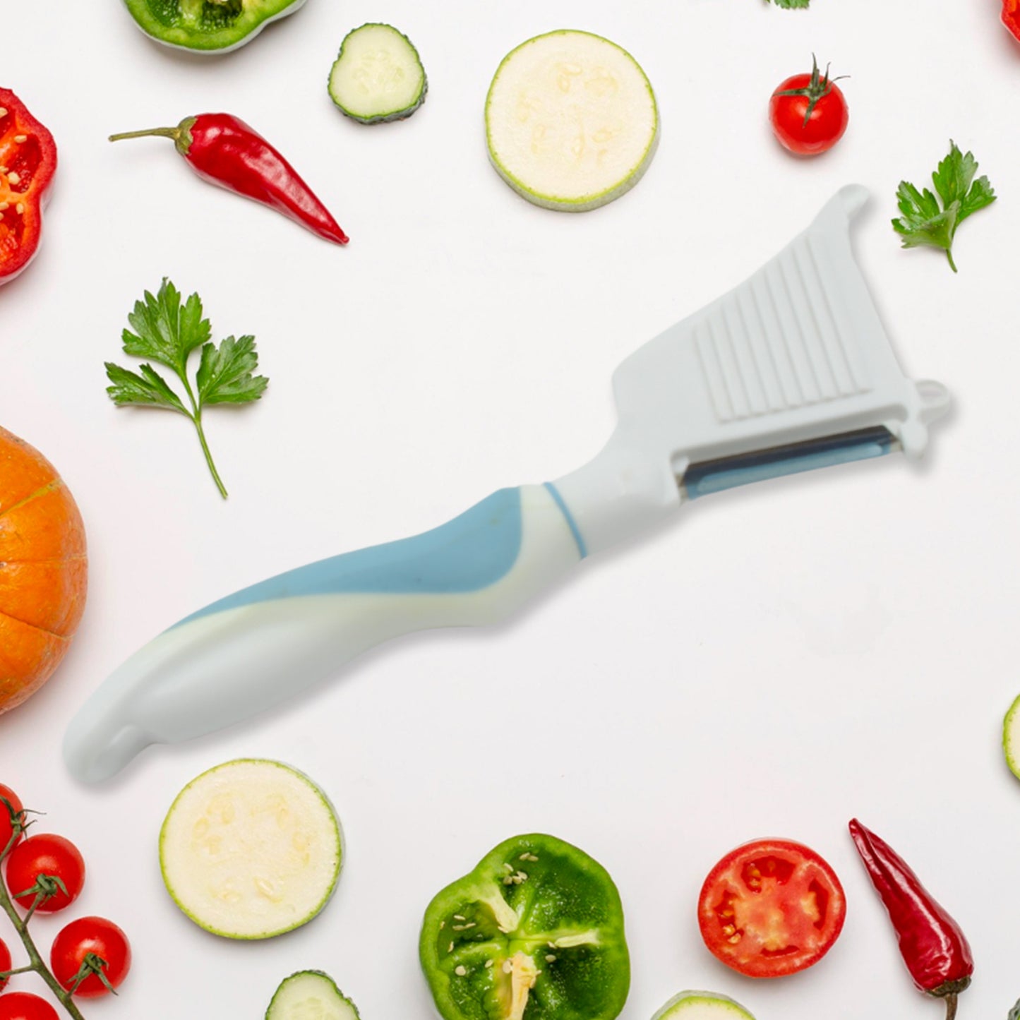 Multipurpose Peeler Brush Vegetable Peeler With Brush Multifunctional Fruits And Vegetable Cleaning Brush Stainless Steel Potato Peelers Home Kitchen Peeler With Long Handle (1 Pc ) - Happy Price - Image 2