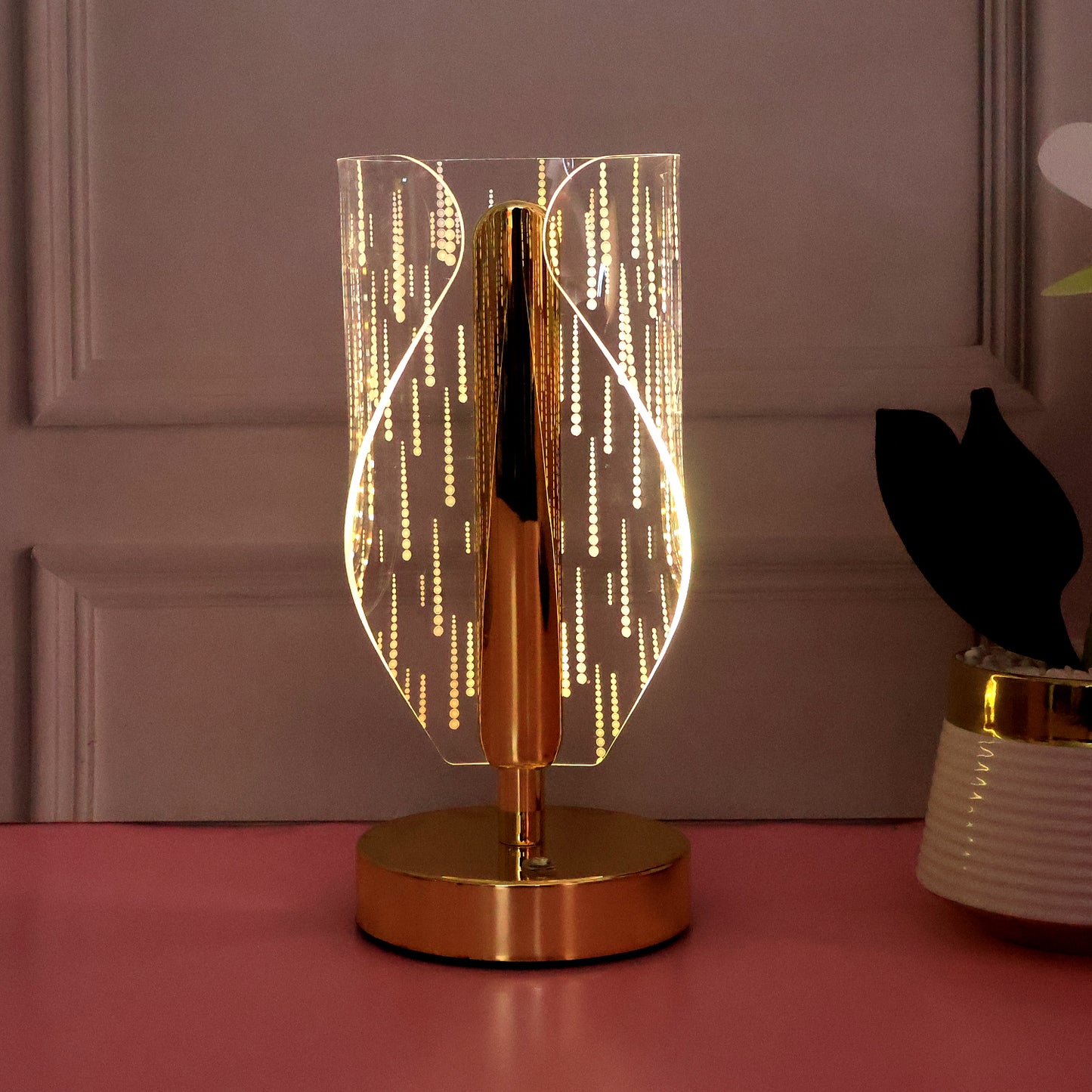 Modern Crystal Effect LED Table Lamp (1 Pc) - Warm Ambiance Light - Happy Price - Image 6