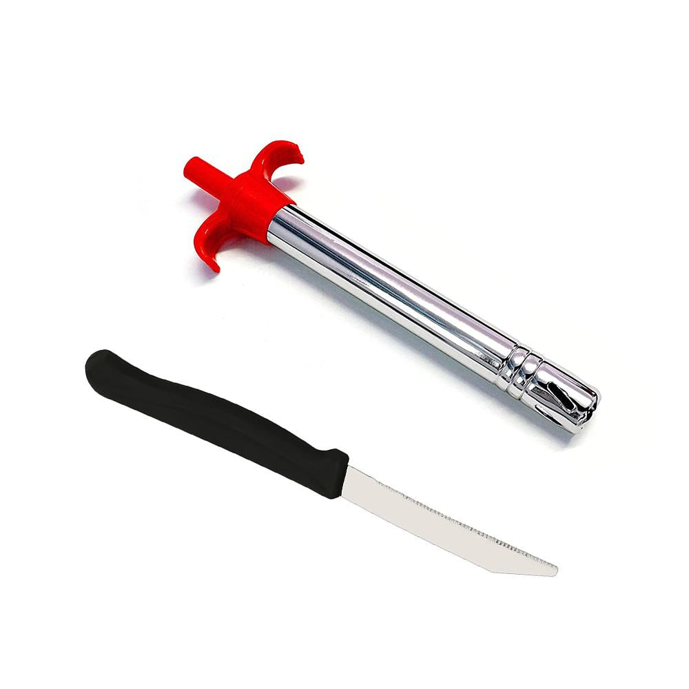 Stainless Steel Electronic Gas Lighter And Knife (2 In 1) - Happy Price - Image 4