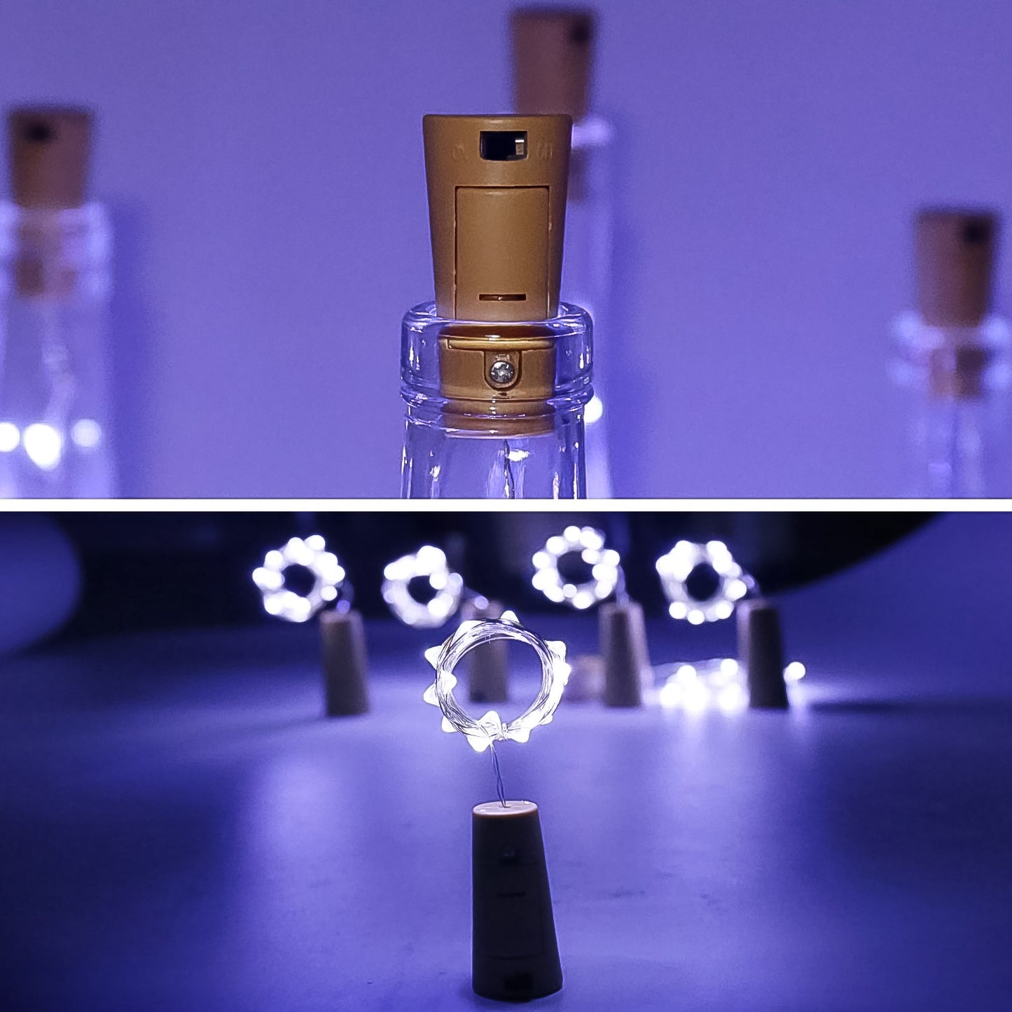 Copper Wire Cork String Lights - 2M Battery Operated White LEDs (1 Pc) - Happy Price - Image 7