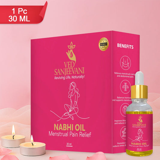 Ved Sanjeevani Nabhi Oil For Menstrual Pain Relief (30ml  1 Pc) - Happy Price - Image 1