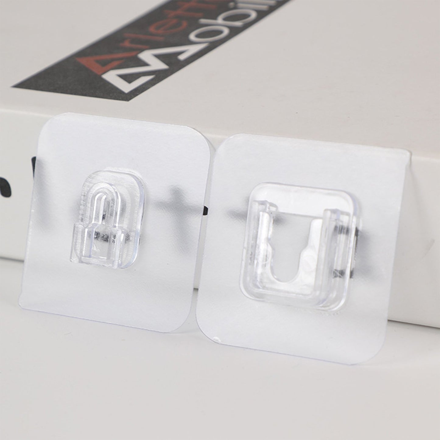 Adhesive Plastic Wall Hooks Heavy Duty Hooks ( 1 Pair ) - Happy Price - Image 5