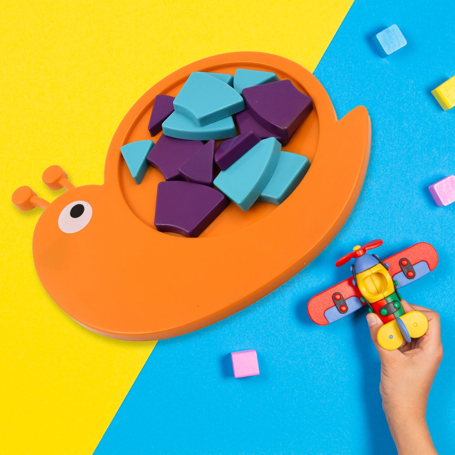 Toys Snail Puzzle Kids Mini Travel Puzzle Games  Pre School Toys Develops Motor  Reasoning Skills Stem Educational Toy Birthday Gifts 3 - 6 Year Kids Brain Games For Kids Building Blocks For Kids (Mix Color) - Happy Price - Image 5