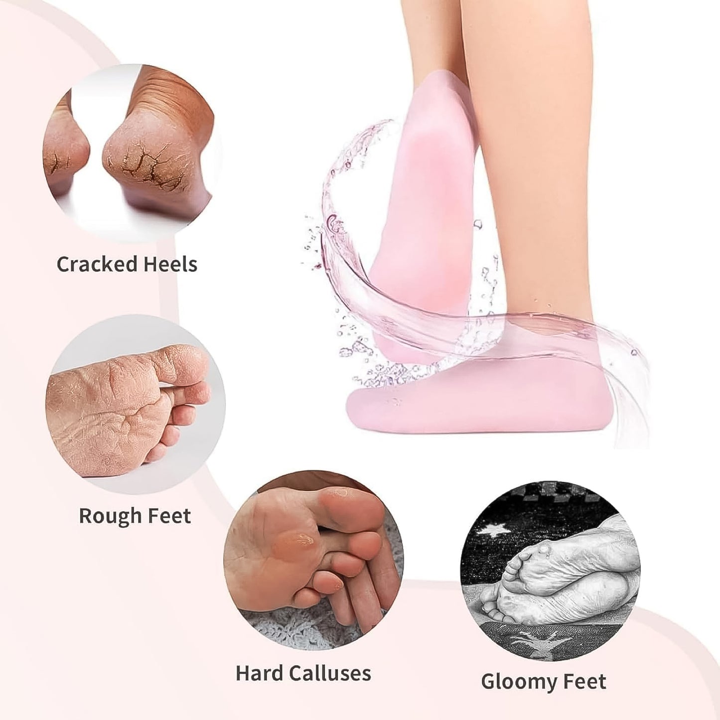 Silicone Moisturizing Socks (1 Pair) - Happy Price - Image 3