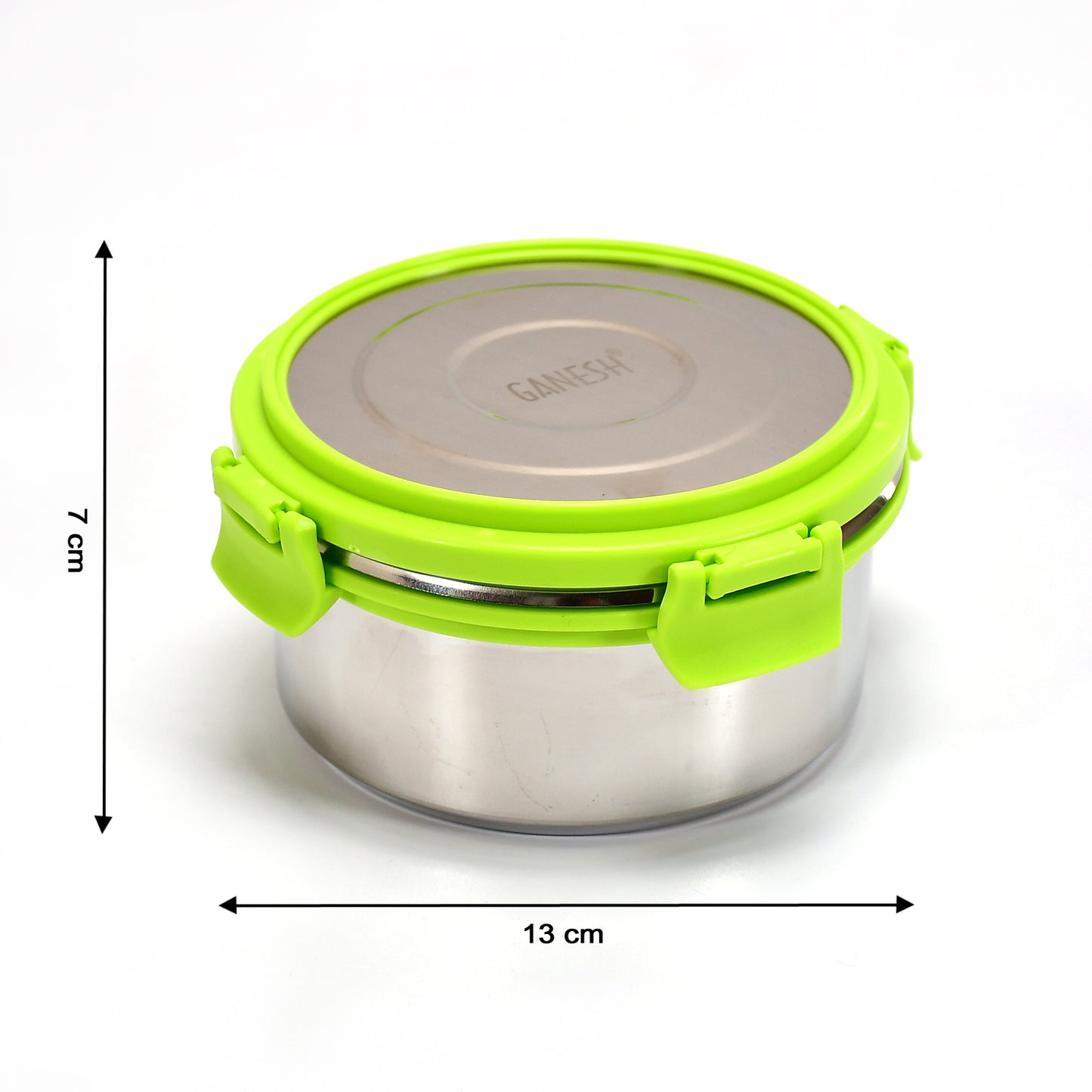 Ganesh Solo Round 400 Stainless Steel Leak Proof Airtight Lunch Pack For Office  School Use - Happy Price - Image 4