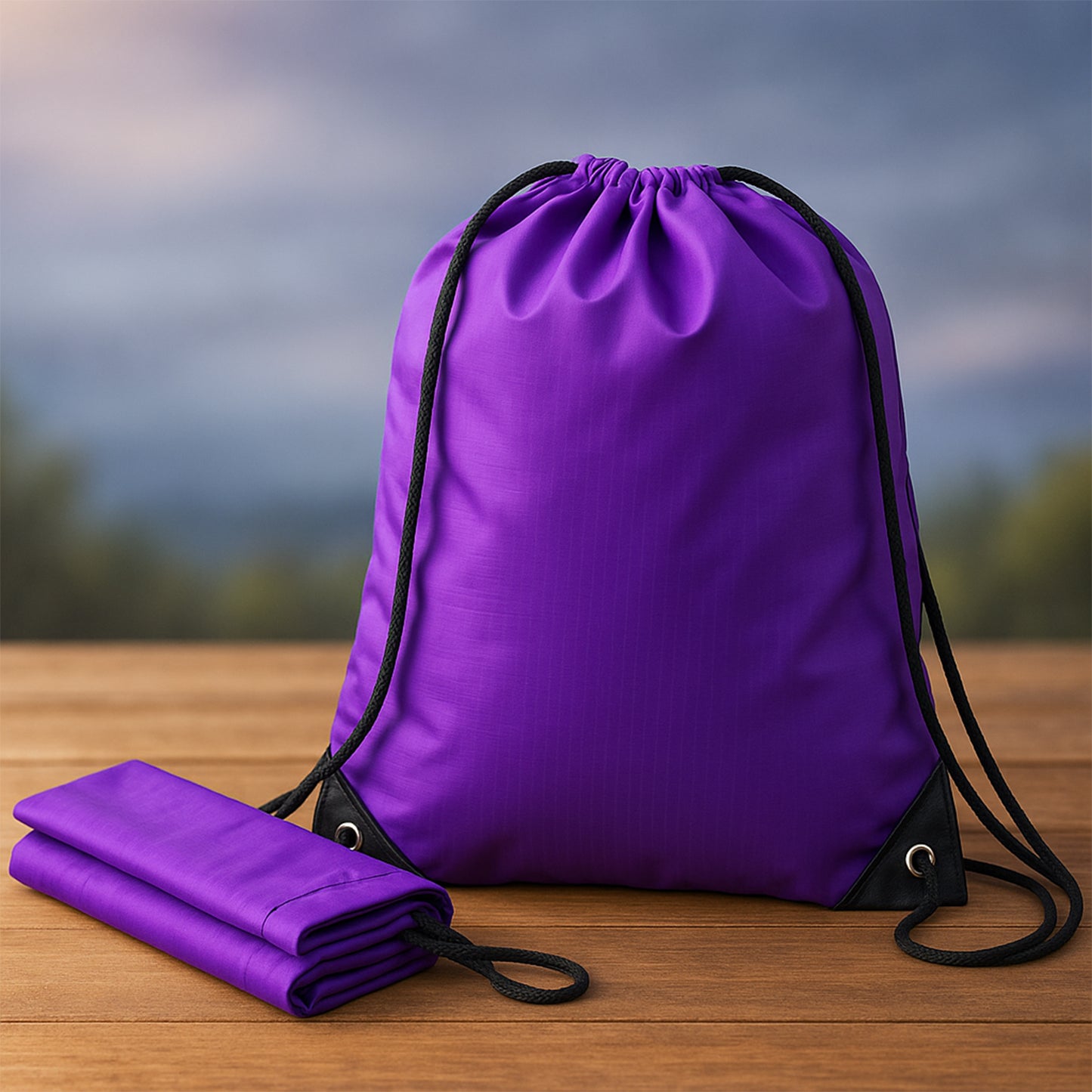 Water-resistant Nylon Drawstring Backpack Bag (1 Pc) - Happy Price - Image 5