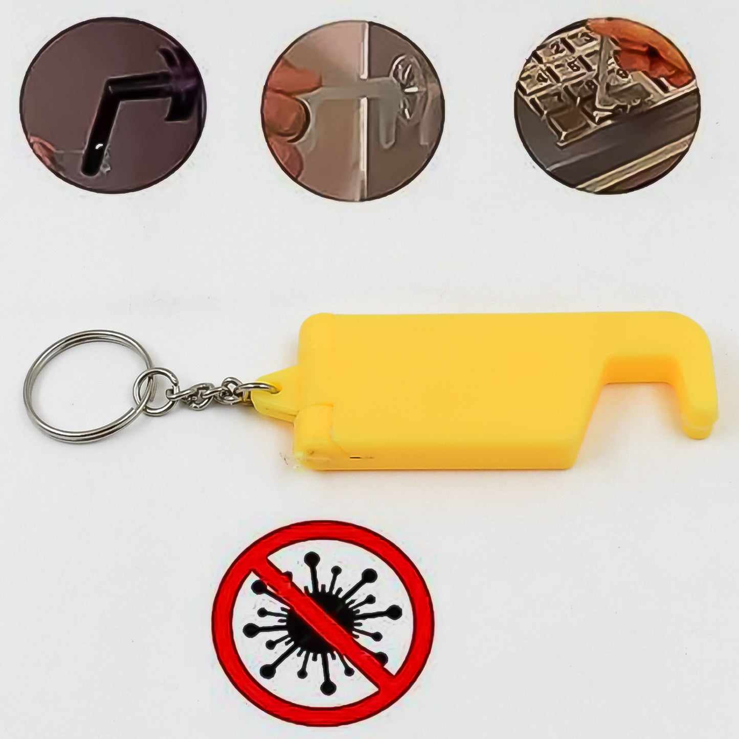 2 In 1 Plastic Keychain With Mobile Stand  Phone Holder (100 Pcs Set  Multicolor) - Happy Price - Image 3