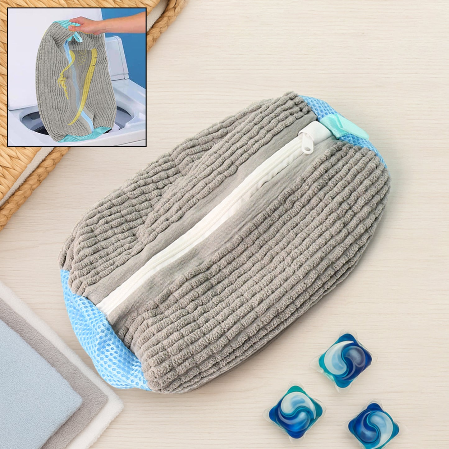 Heavy-duty Reusable Shoe Washing Bag For Washing Machine (1 Pc) - Happy Price - Image 3